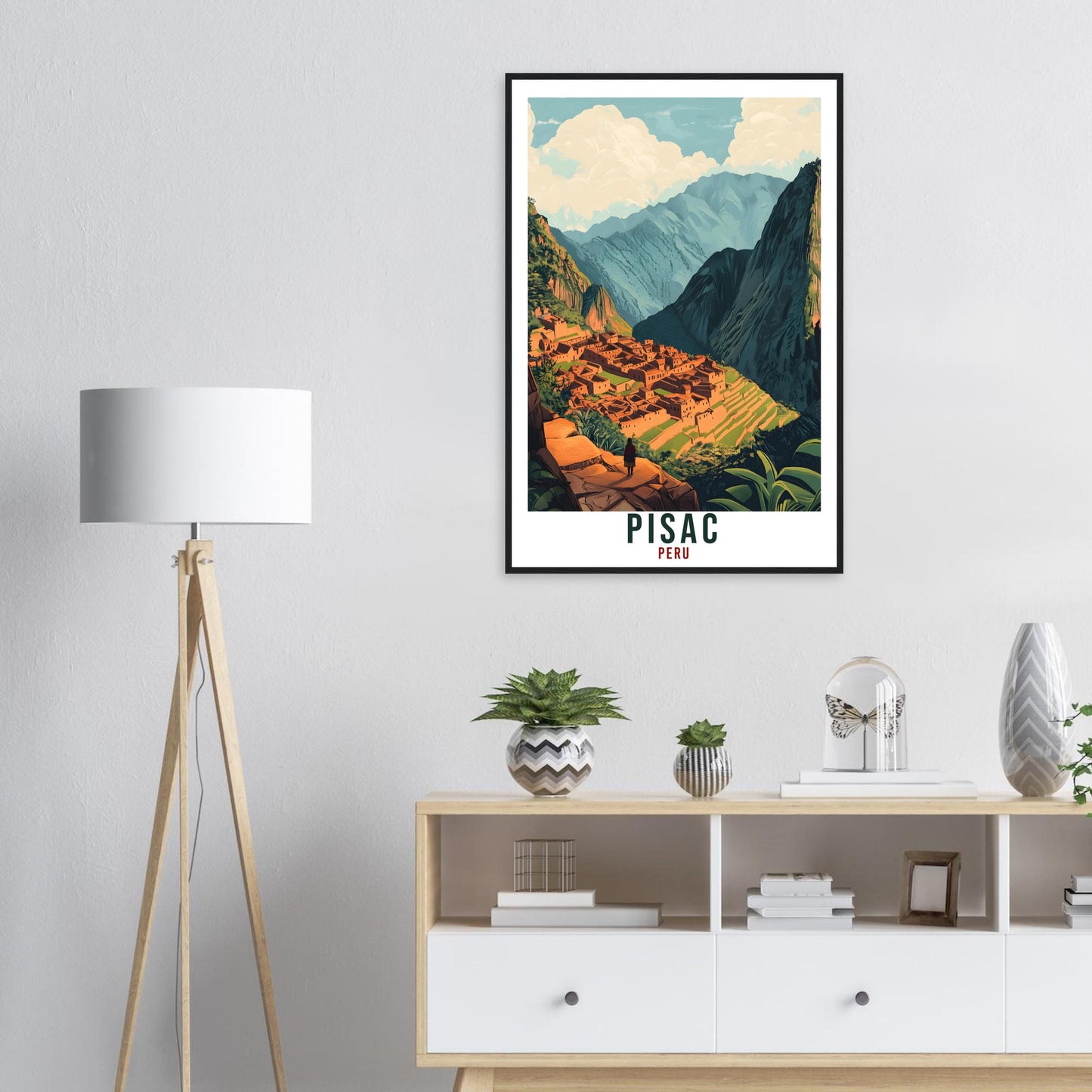 Pisac Travel Print Peru Home Decor Pisac Wall Art Gift Wall Hanging Art Lover Pisac Peruvian Artwork Travel Poster Pisac Peruvian Travel Art