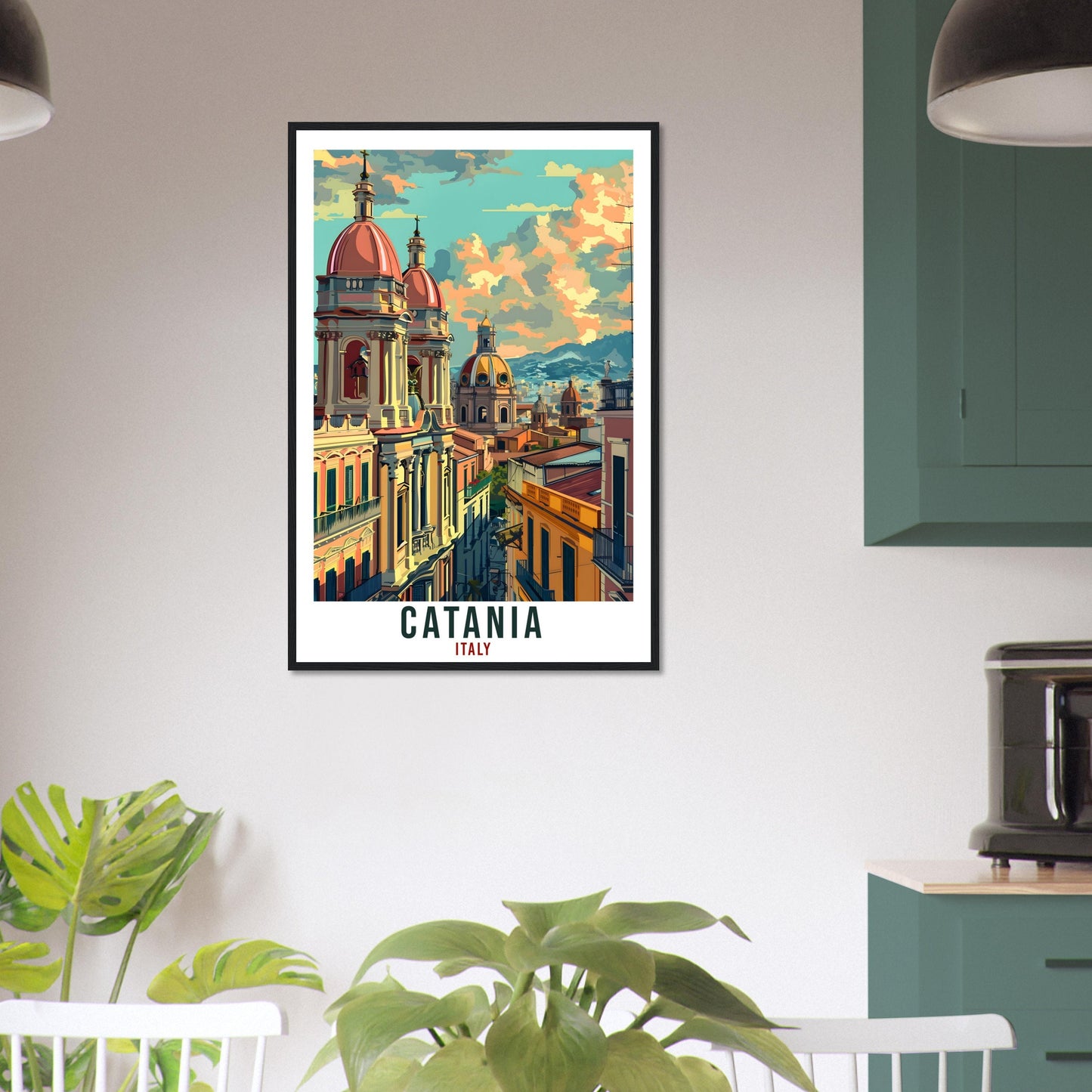 Catania Travel Print Italy Wall Art Wall Hanging Home Living Décor Catania Gift Art Lovers Gift Sicily Artwork Gift Italian Travel Poster