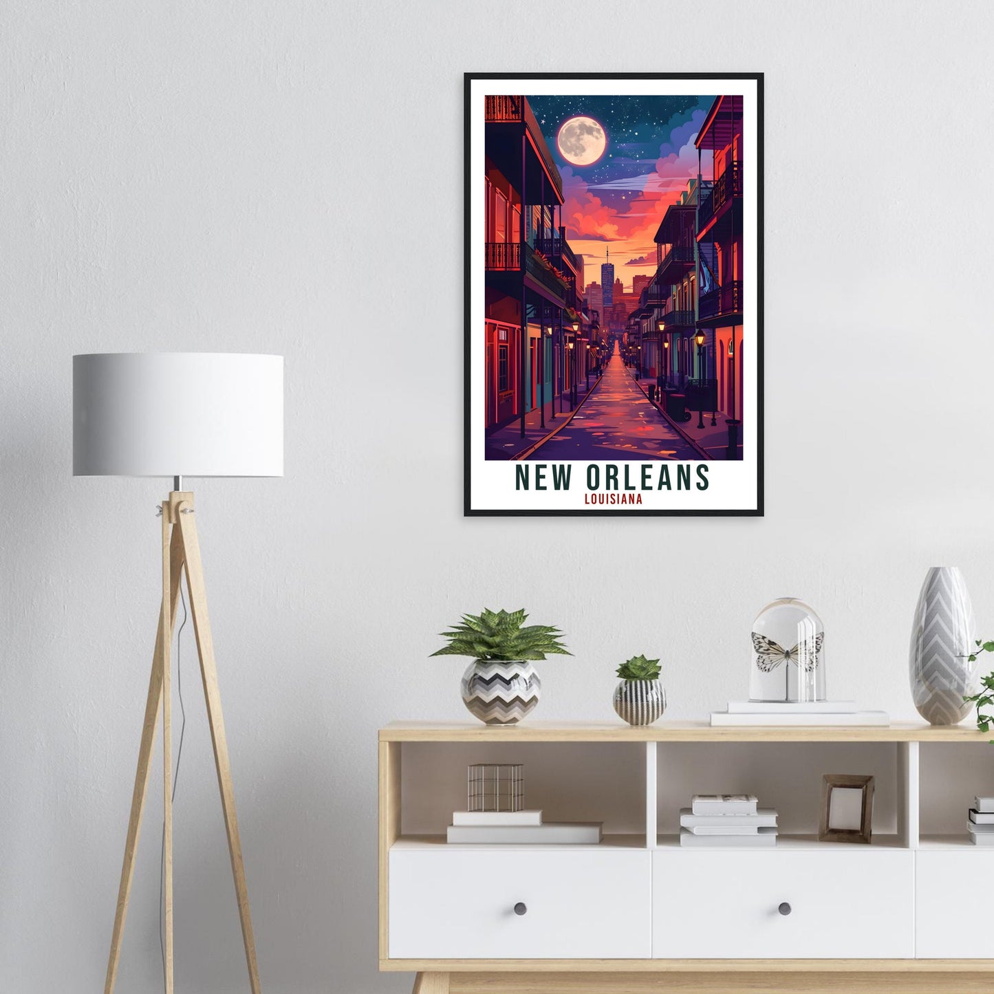 New Orleans Travel Poster Louisiana Home Decoration USA City Wall Art Gift Wall Hanging Art Lover Louisiana Artwork New Orleans Travel Print