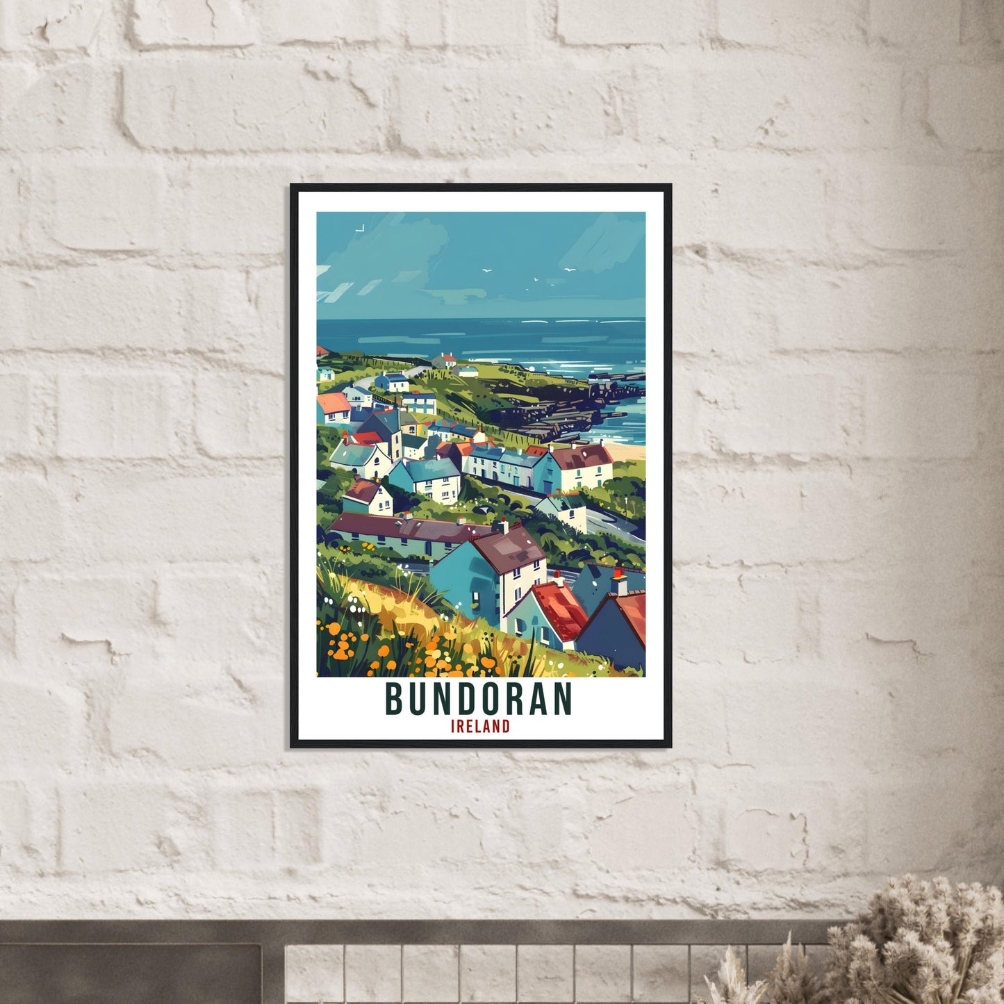 Bundoran Travel Print Ireland Wall Art Wall Hanging Home Living Décor Bundoran Gift Art Lovers Gift Irish Artwork Gift Ireland Travel Poster