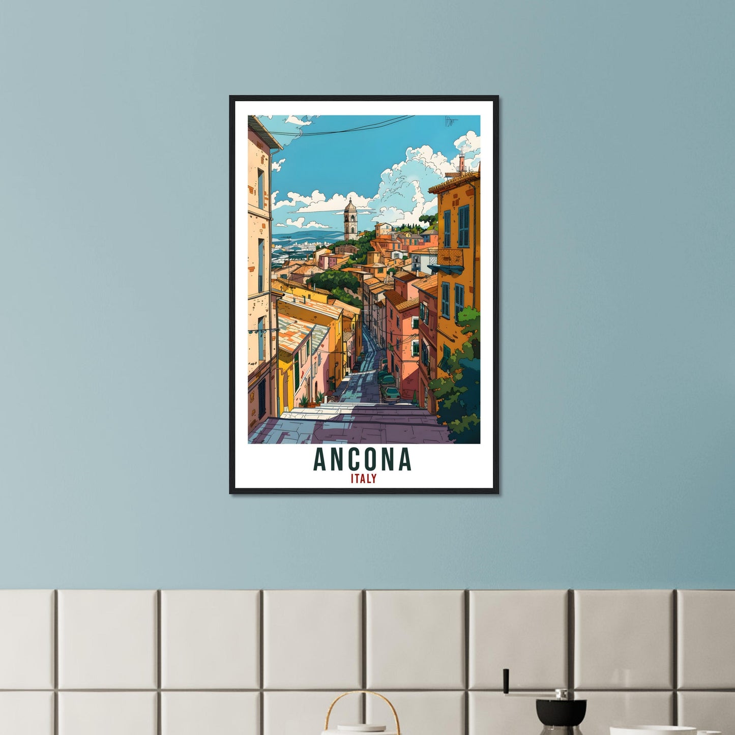 Ancona Travel Print Italy Wall Art Wall Hanging Home Living Décor Ancona Gift Art Lovers Gift Italy Artwork Gift Italian Travel Poster