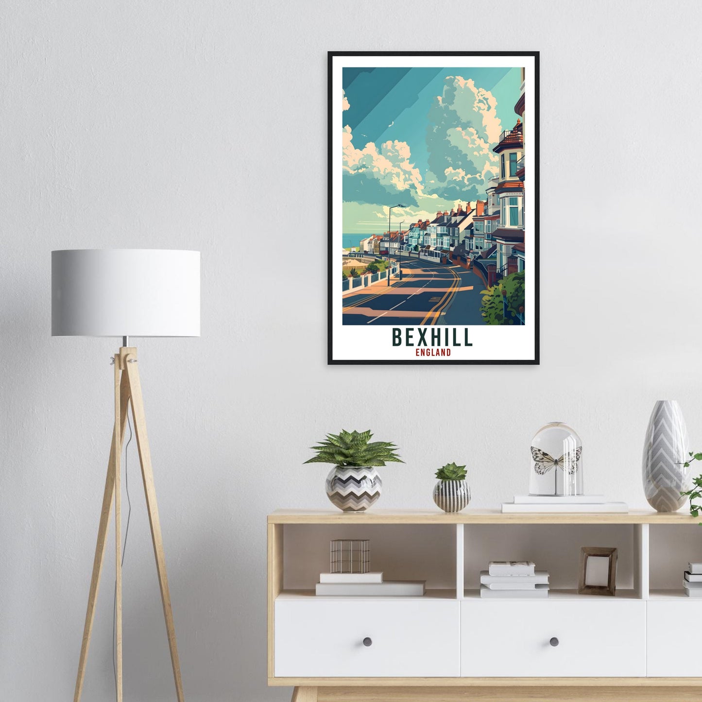 Bexhill Travel Print Wall Art Bexhill Wall Hanging Home Living Décor Bexhill Gift Art Lovers Gift Artwork Gift Print England Travel Poster