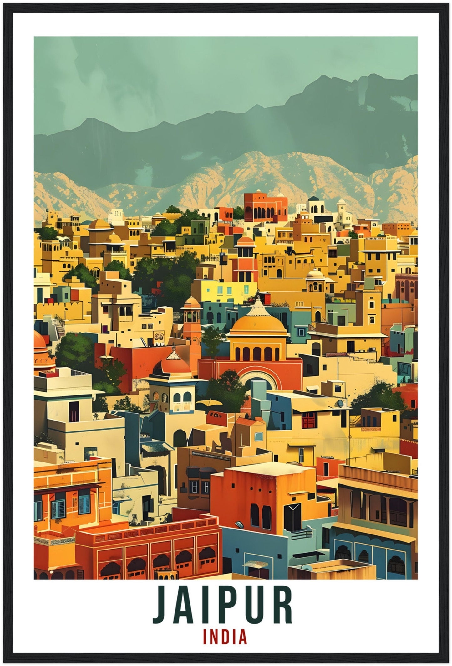 Jaipur Travel Print India Home Decoration Wall Art Gift Wall Hanging Art Lover Indian Artwork India Jaipur Travel Poster Cityscape Print