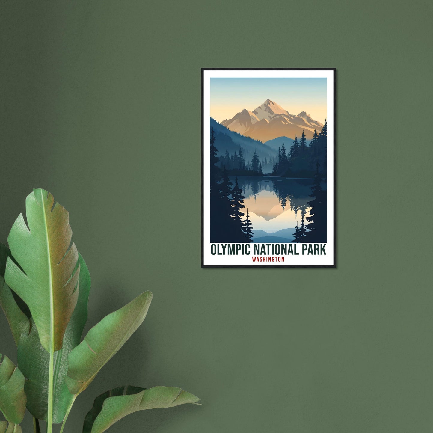Olympic National Park Washington USA Travel Print Wall Art Wall Hanging Home Décor Washington Gift Travel Art USA Artwork Travel Poster