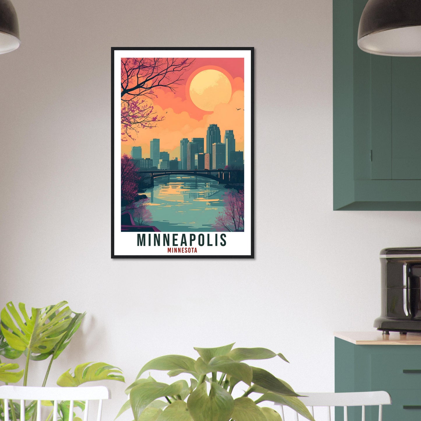 Minneapolis Travel Print Minnesota Home Decoration USA City Wall Art Gift Wall Hanging Art Lover Minnesota Artwork Minneapolis Travel Poster