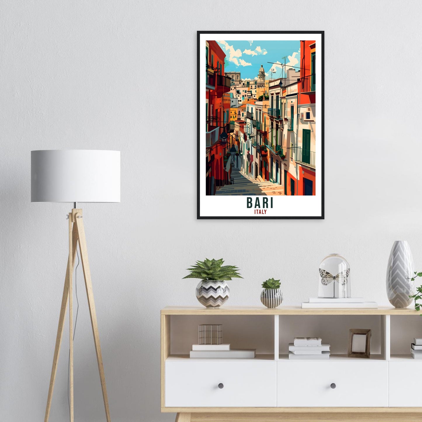 Bari Travel Print Italy Bari Wall Art Wall Hanging Home Living Décor Bari Gift Art Lovers Gift Italy Artwork Gift Italian Travel Poster