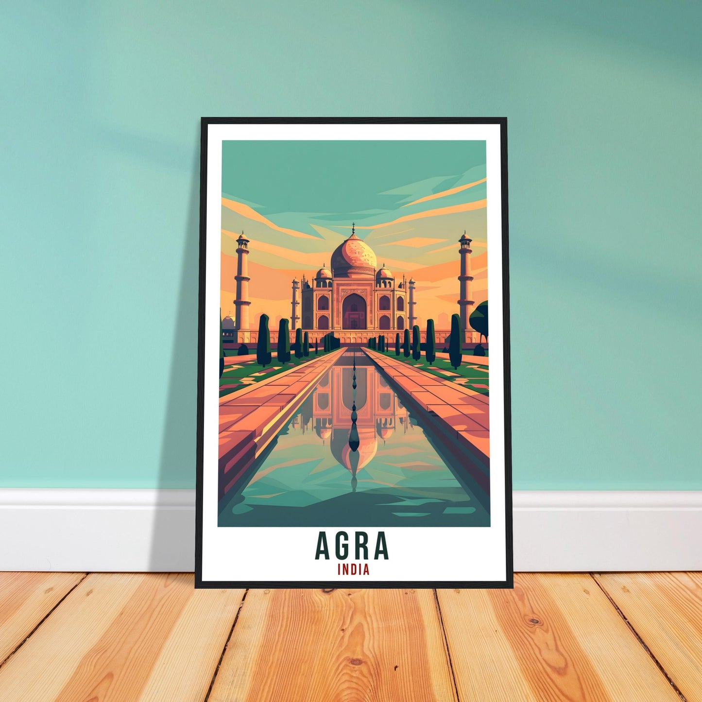 Agra Taj Mahal Travel Print India Home Decoration Wall Art Gift Wall Hanging Art Lover Indian Artwork India Agra Taj Mahal Travel Poster