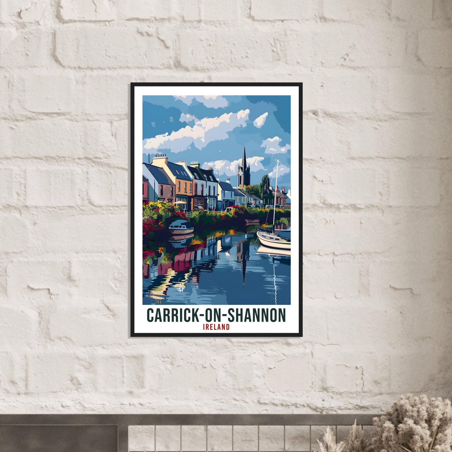 Carrick-On-Shannon Travel Print Ireland Wall Art Wall Hanging Home Décor Gift Art Lovers Irish Leitrim Artwork Gift Ireland Travel Poster
