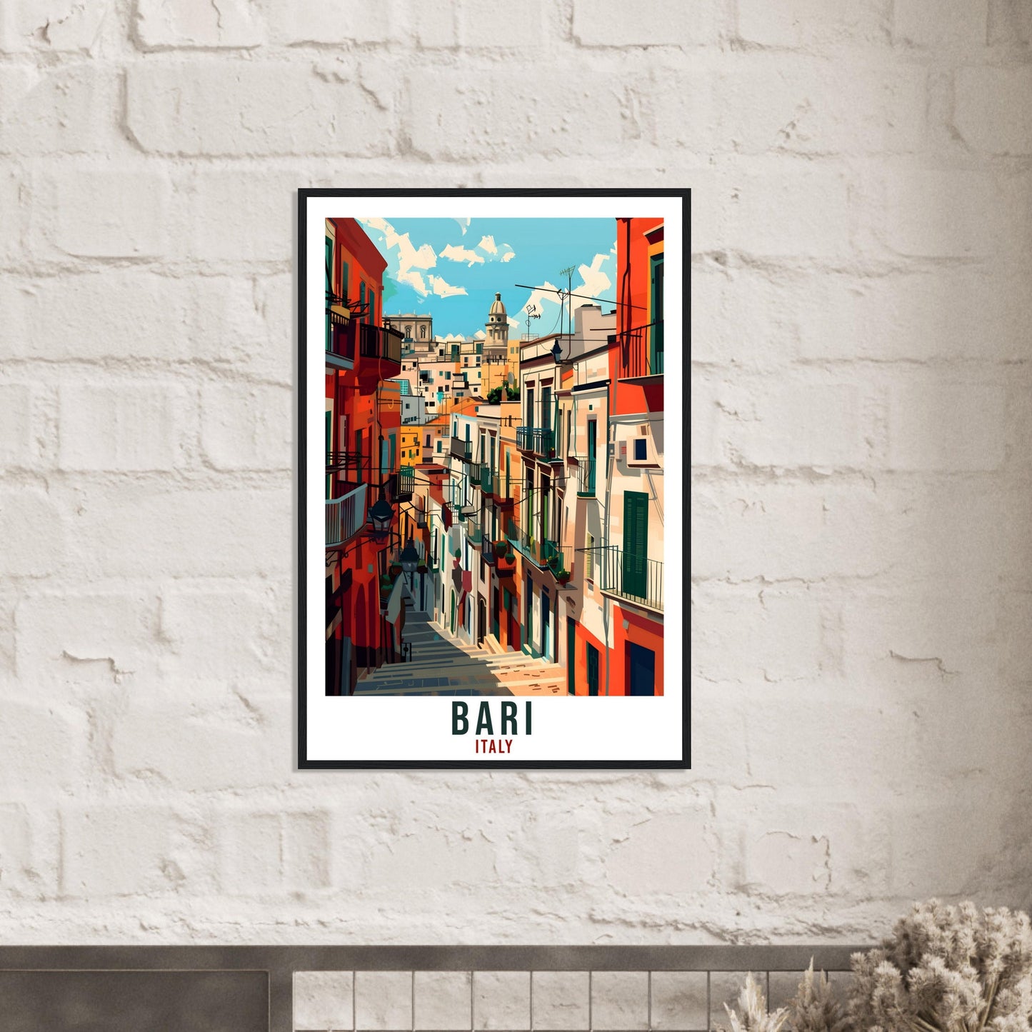 Bari Travel Print Italy Bari Wall Art Wall Hanging Home Living Décor Bari Gift Art Lovers Gift Italy Artwork Gift Italian Travel Poster