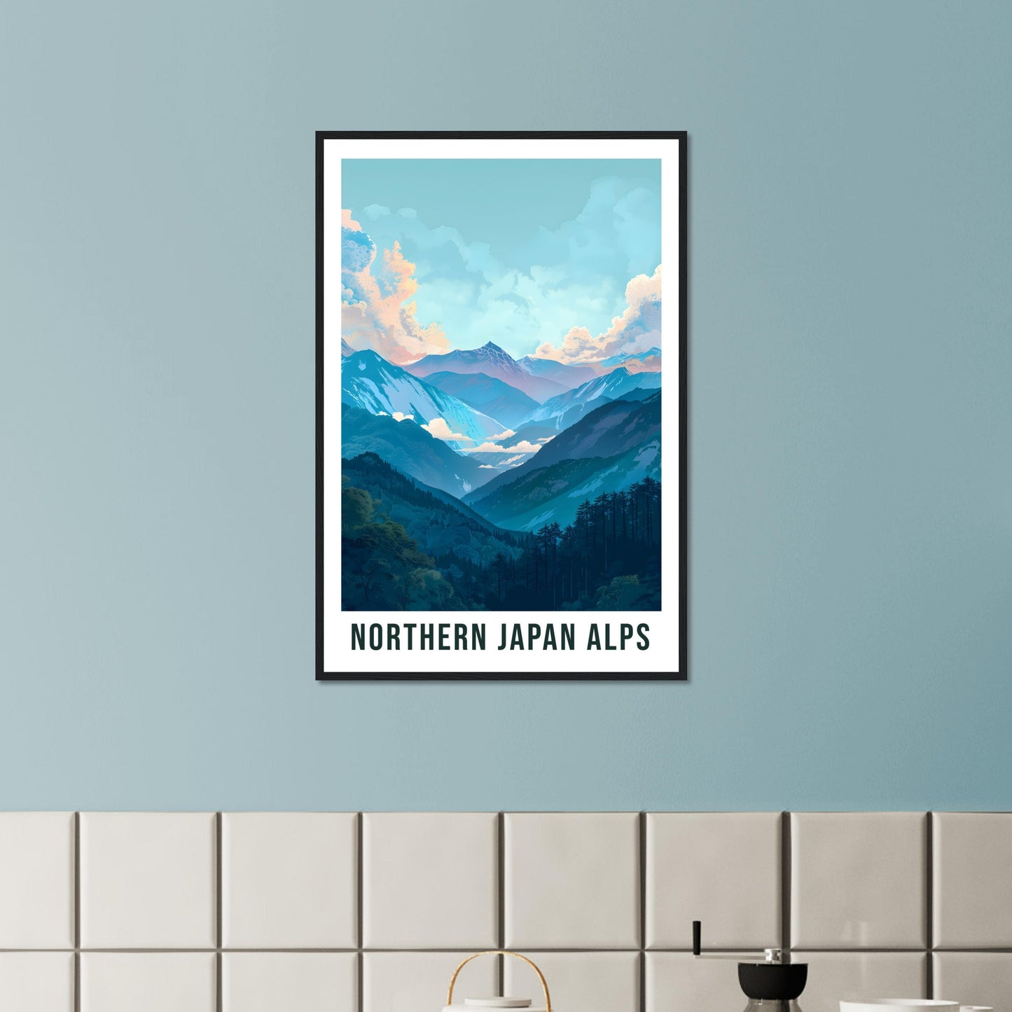 Northern Japan Alps Travel Print Home Decoration Wall Art Gift Wall Hanging Art Lover Japanese Artwork Northern Japan Alps Travel Poster