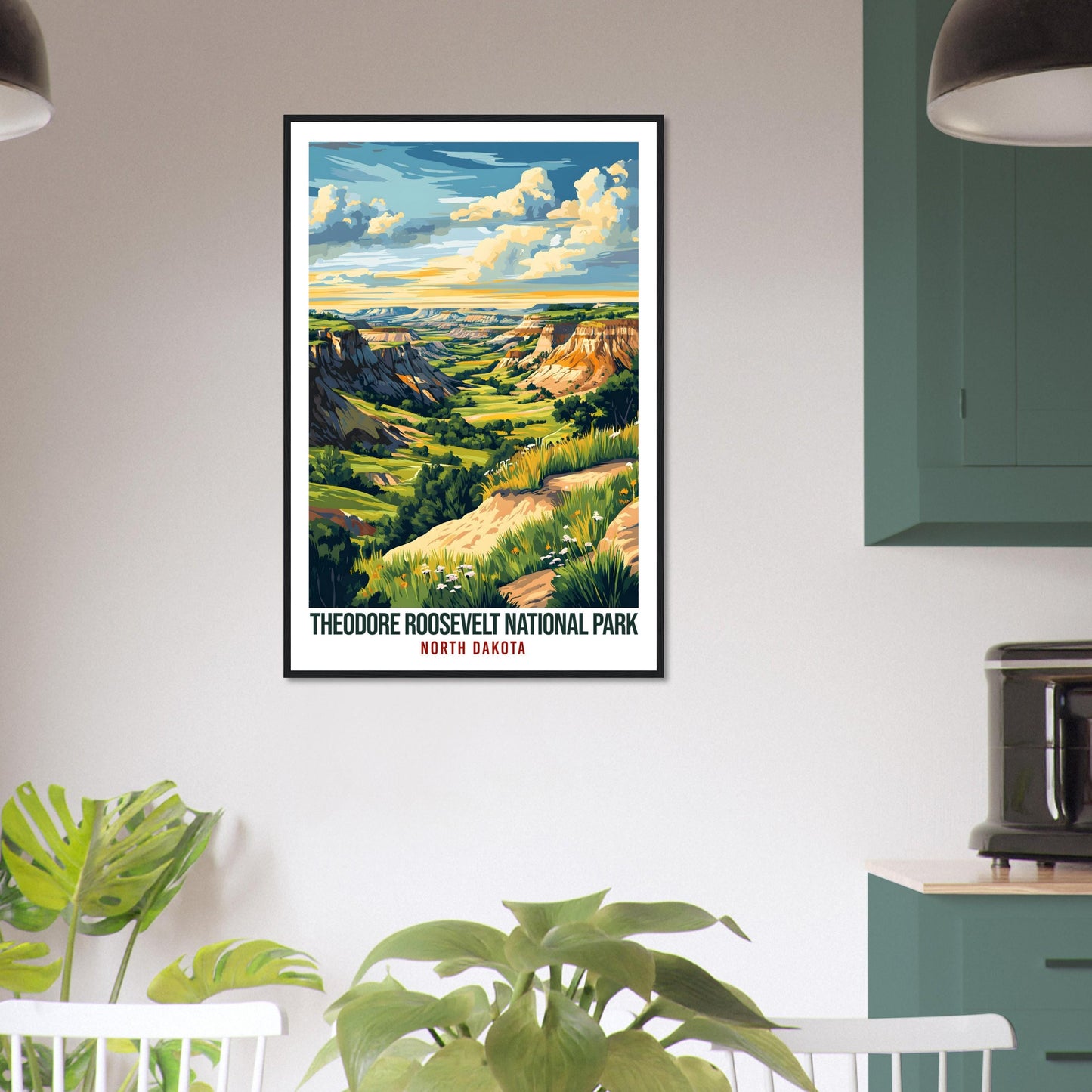 Theodore Roosevelt National Park North Dakota USA Travel Print Wall Art Wall Hanging Home Décor Gift Travel Art USA Artwork Travel Poster