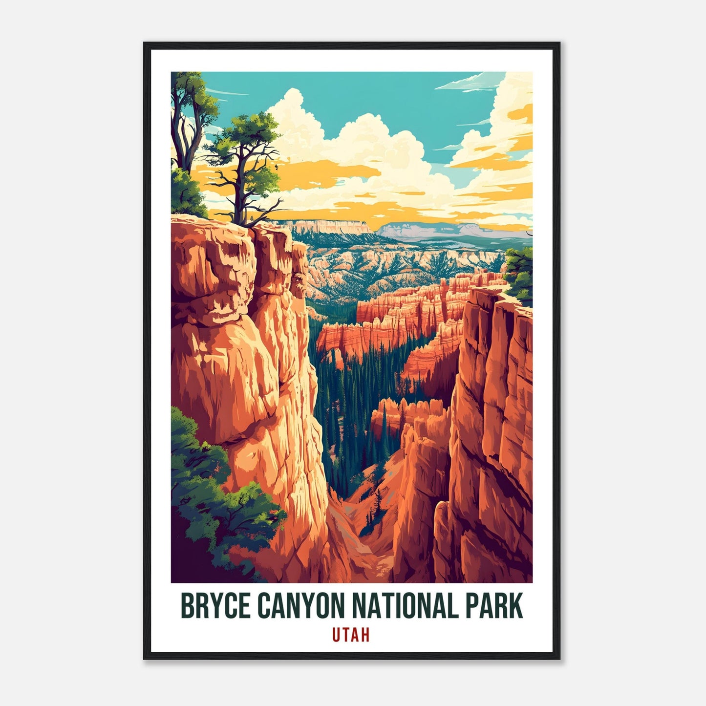 Bryce Canyon National Park Utah USA Travel Print Wall Art Wall Hanging Home Décor Bryce Canyon Gift Travel Art US Utah Artwork Travel Poster
