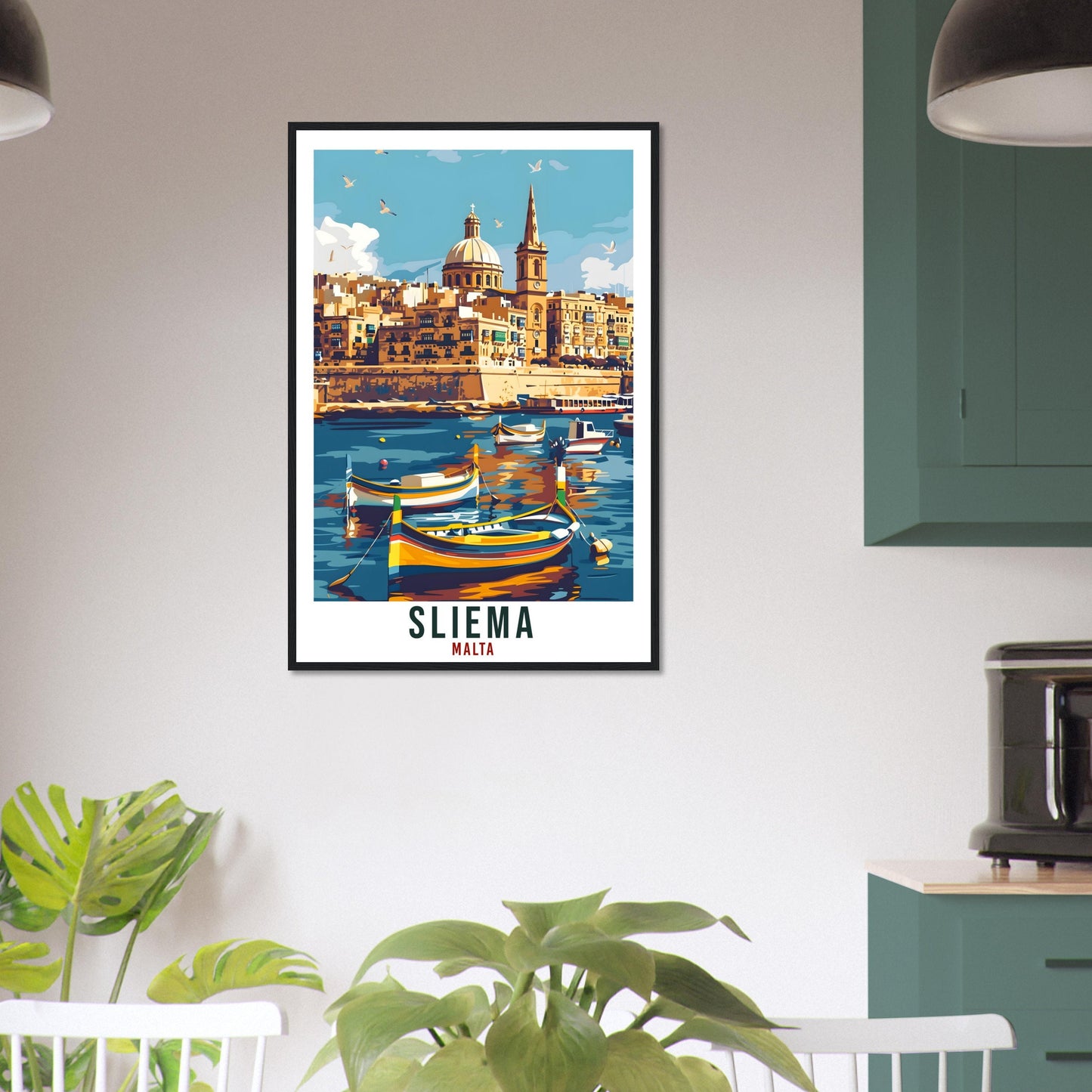 Sliema Travel Print Malta Wall Art Wall Hanging Home Living Décor Sliema Gift Art Lovers Gift Malta Artwork Gift Sliema Malta Travel Poster
