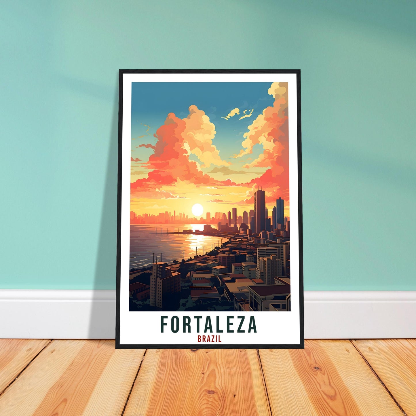 Fortaleza Travel Print Wall Art Fortaleza Brazil Wall Hanging Artwork Fortaleza Art Gifts Fortaleza Travel Poster Brazil City Art Lover Gift