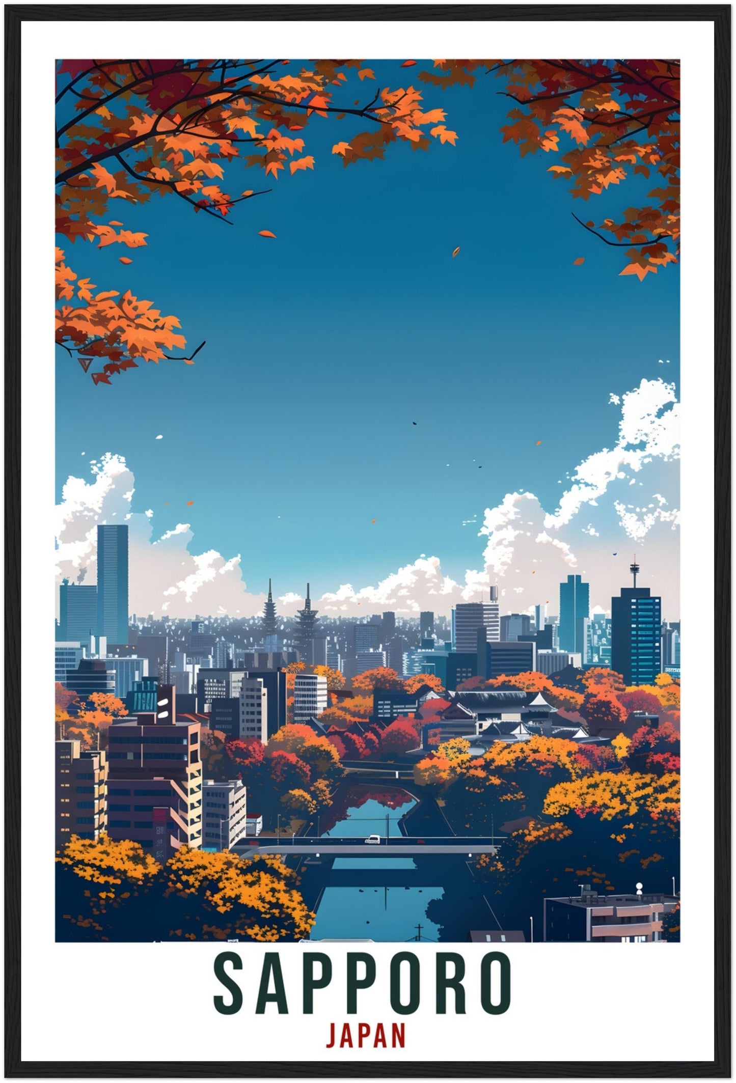 Sapporo Travel Print Japan Home Decoration Wall Art Gift Wall Hanging Art Lover Japanese Artwork Japan Sapporo Travel Poster City Print