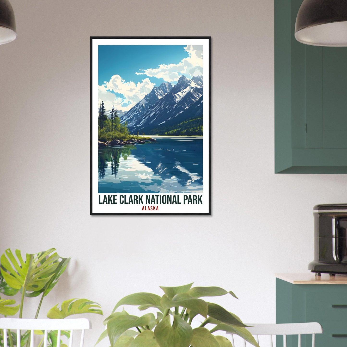 Lake Clark National Park Alaska USA Travel Print Wall Art Wall Hanging Home Décor Lake Clark Gift Travel Art USA Artwork Travel Poster