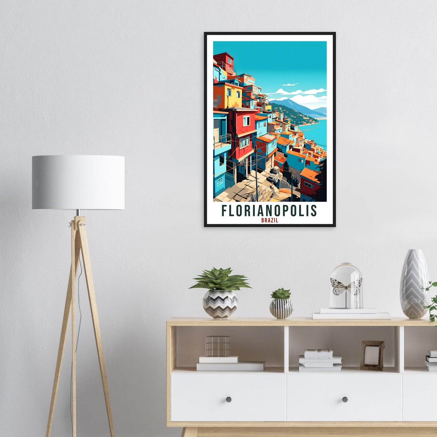 Florianopolis Travel Print Wall Art Florianopolis Brazil Wall Hanging Artwork Art Gifts Florianopolis Travel Poster Brazil Art Lovers Gift