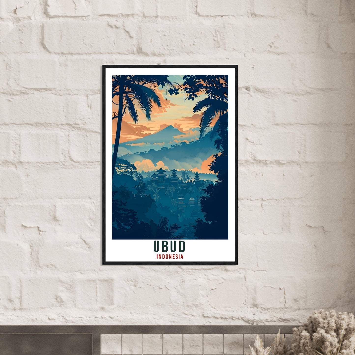 Ubud Bali Travel Print Bali Wall Art Wall Hanging Home Décor Ubud Gift Landmark Artwork Travel Art Lovers Indonesia Ubud Travel Poster
