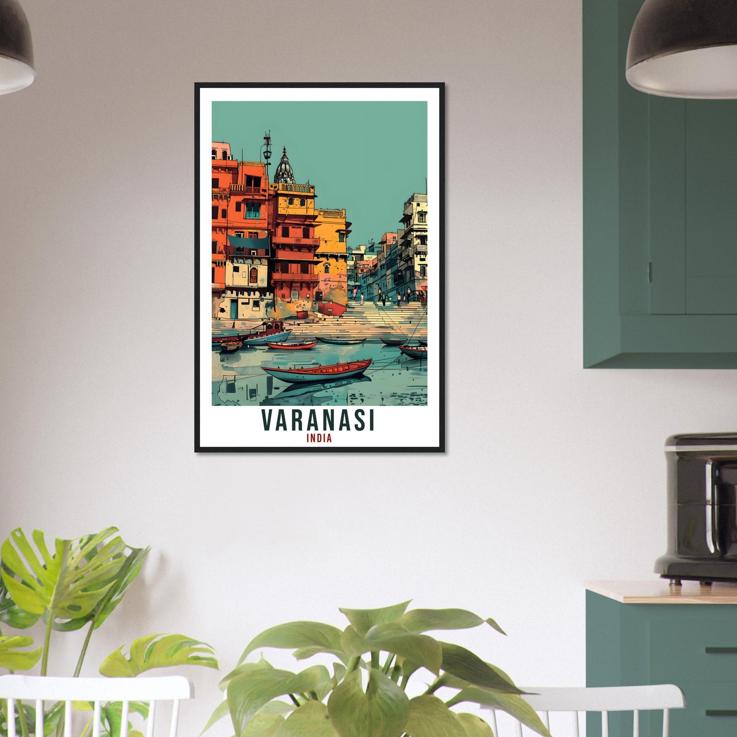 Varanasi Travel Print India Home Decoration Wall Art Gift Wall Hanging Art Lover Indian Artwork India Varanasi Travel Poster Cityscape Print