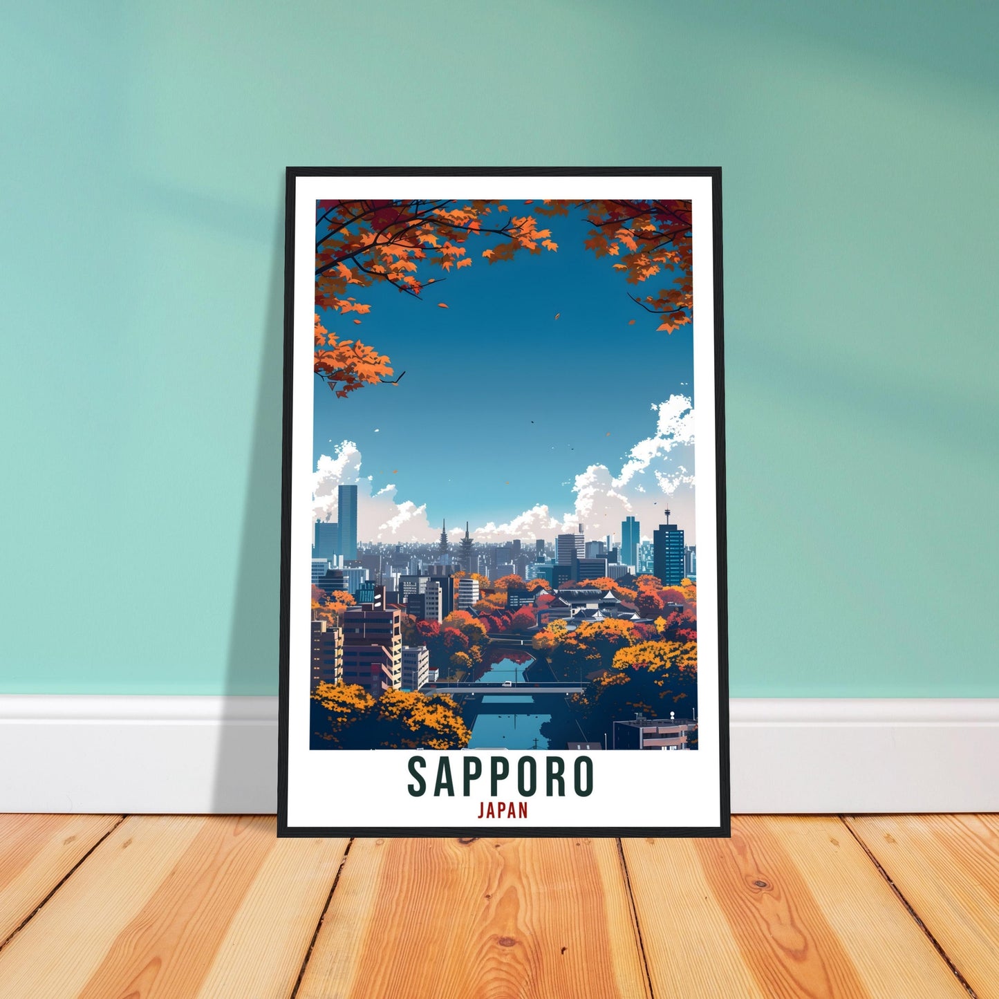 Sapporo Travel Print Japan Home Decoration Wall Art Gift Wall Hanging Art Lover Japanese Artwork Japan Sapporo Travel Poster City Print