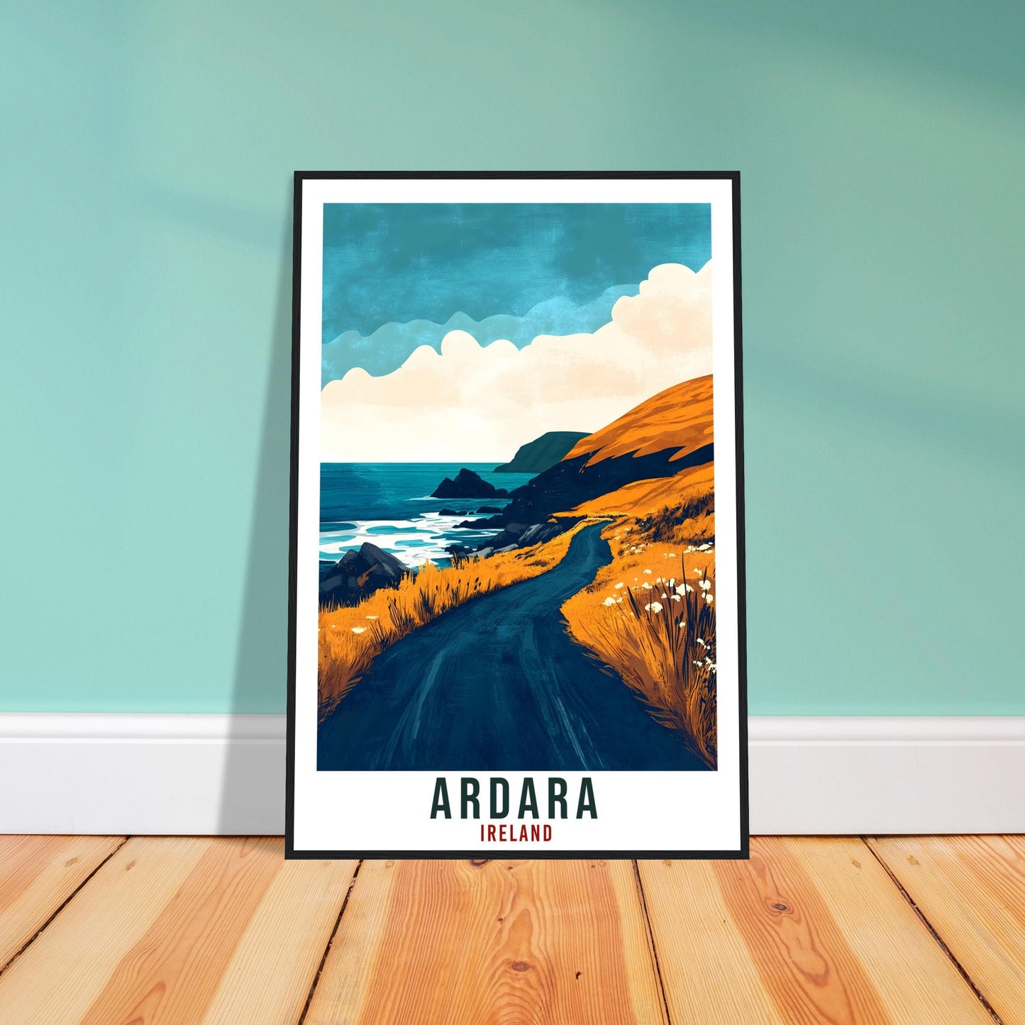 Ardara Travel Print Ireland Home Decor Co Donegal Wall Art Gift Wall Hanging Art Lover Ardara Irish Artwork Travel Poster Ireland Travel Art