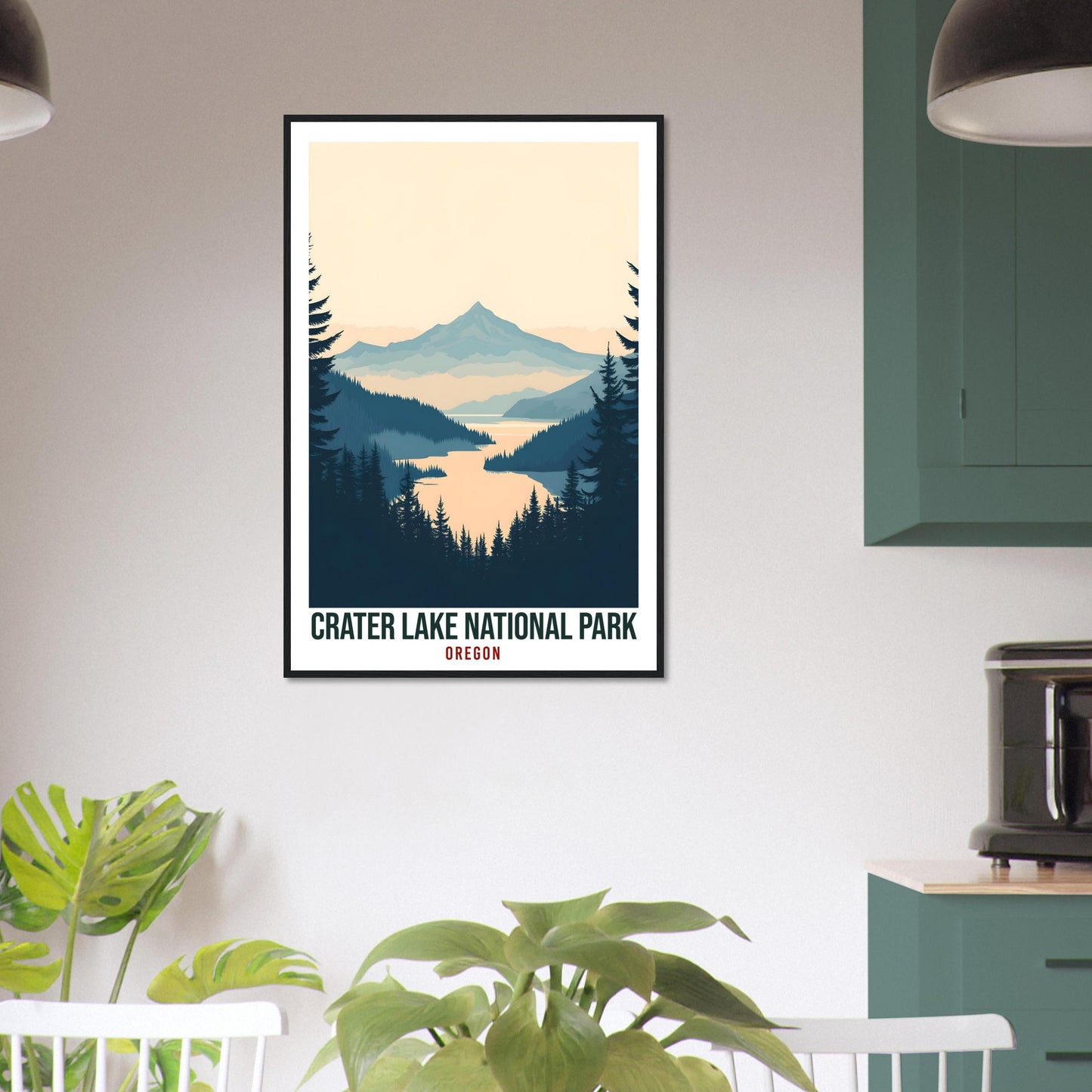 Crater Lake National Park USA Travel Print Wall Art Wall Hanging Home Décor Crater Lake Gift Travel Art USA Oregon Artwork Travel Poster