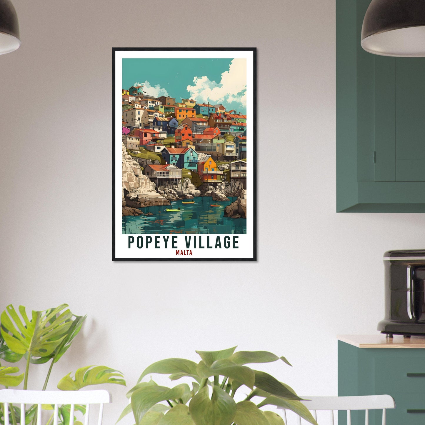 Popeye Village Travel Print Malta Wall Art Wall Hanging Home Décor Popeye Village Gift Art Lover Gift Malta Artwork Gift Malta Travel Poster