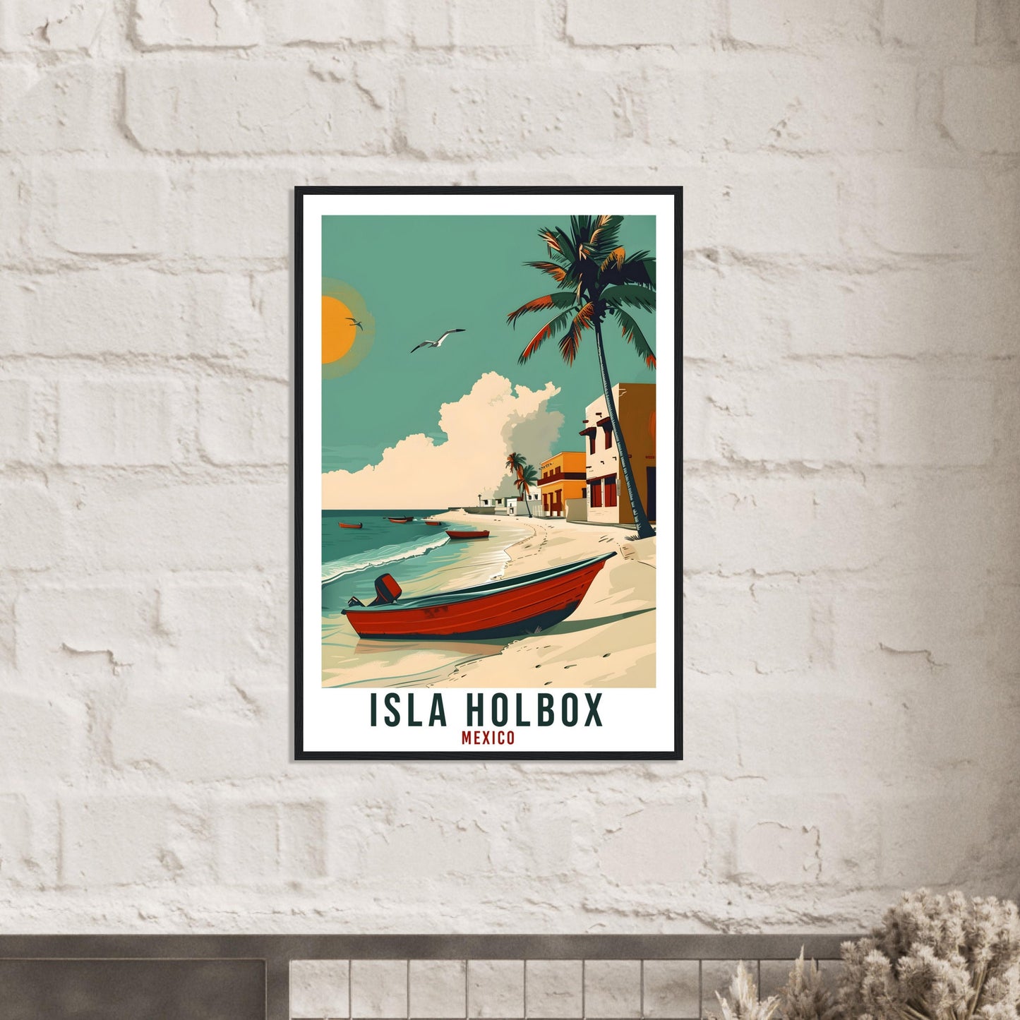 Isla Holbox Mexico Travel Print Mexico Wall Art Wall Hanging Home Décor Isla Holbox Gift Mexico Landmark Artwork South America Travel Poster