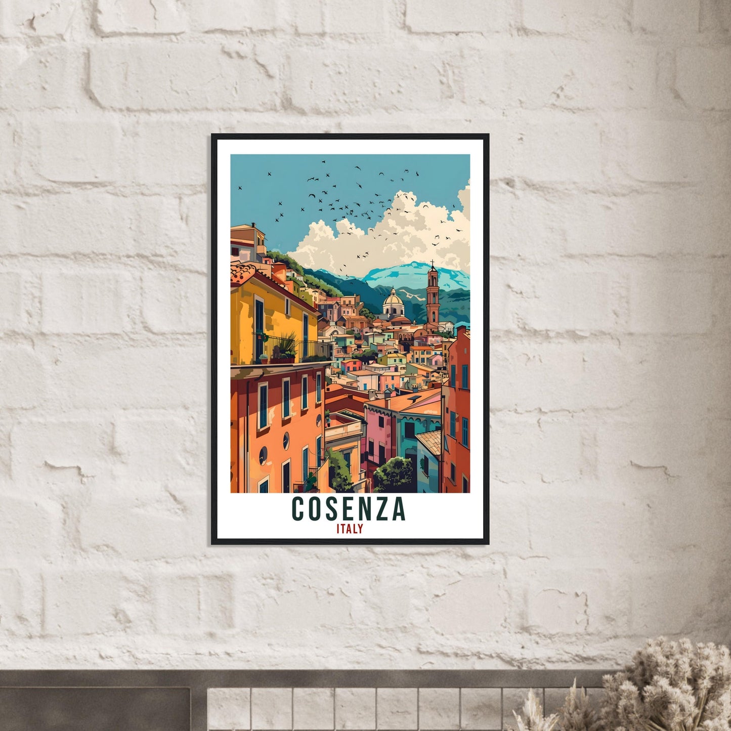 Cosenza Travel Print Italy Wall Art Wall Hanging Home Living Décor Cosenza Gift Art Lovers Gift Italy Artwork Gift Italian Travel Poster