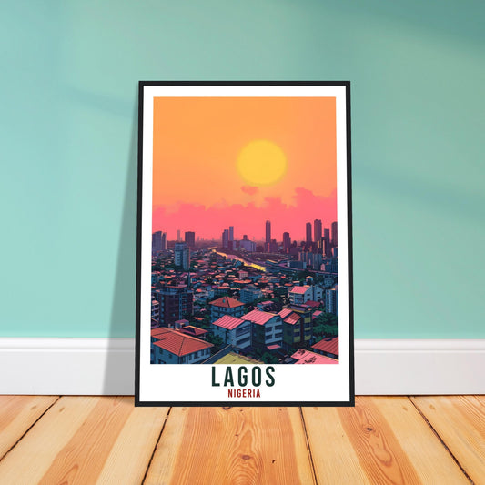 Lagos Nigeria Travel Print Lagos Wall Art Wall Hanging Home Décor Lagos Gift Art Lovers Nigeria Artwork Gift Print African Landmark Poster