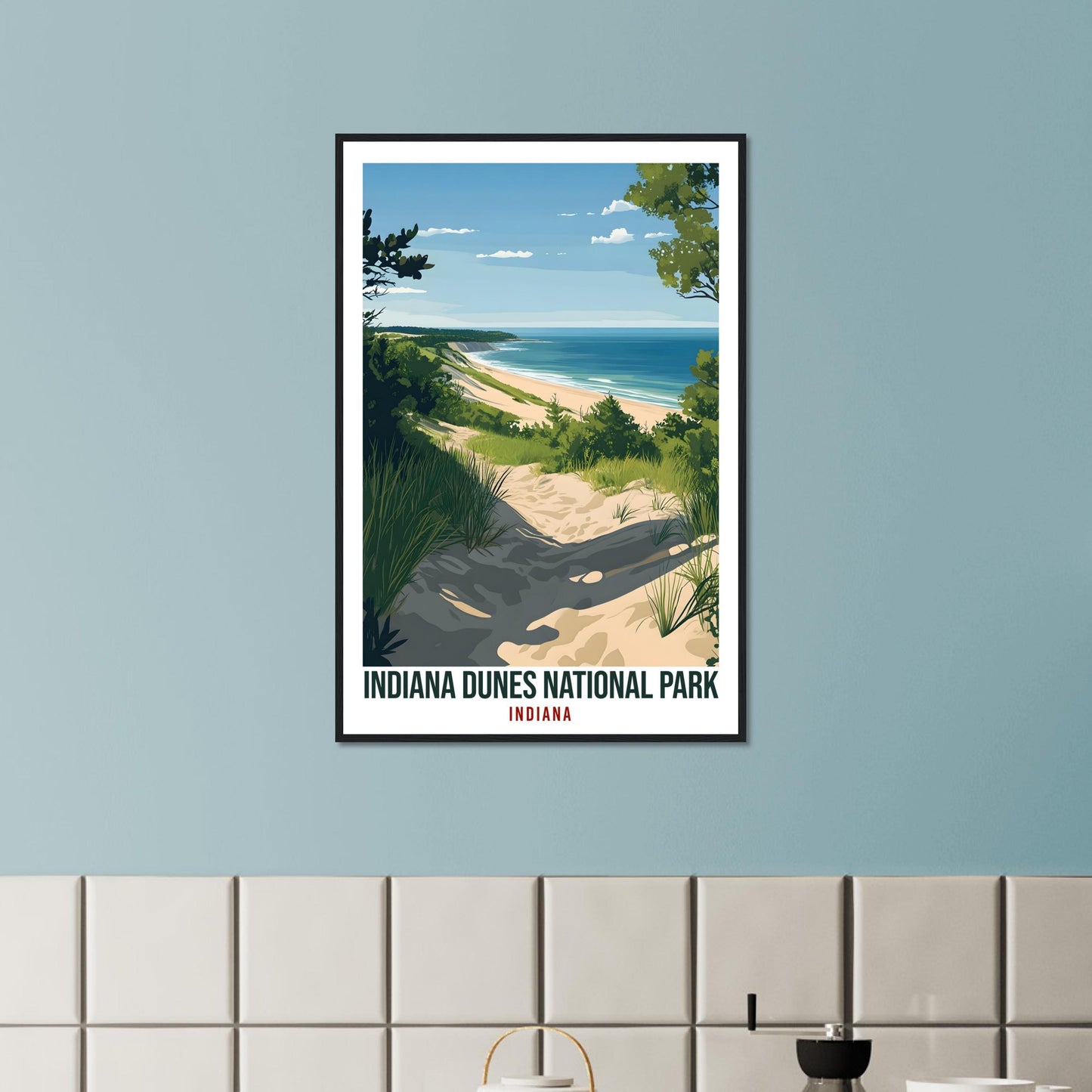Indiana Dunes National Park USA Travel Print Wall Art Wall Hanging Home Décor Indiana Dunes Gift Travel Art USA Hiking Artwork Travel Poster