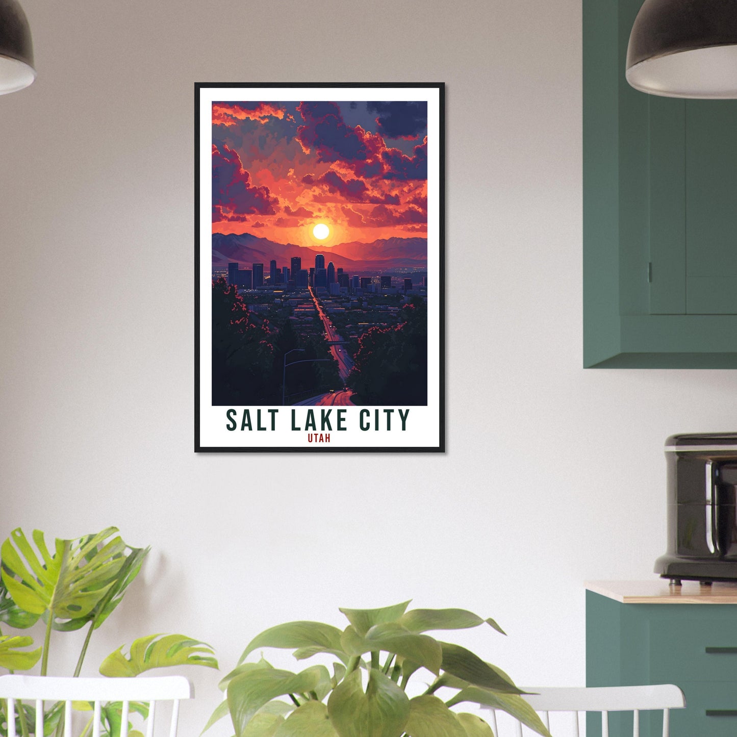 Salt Lake City Travel Print Utah Home Decoration USA City Wall Art Gift Wall Hanging Art Lover Utah Artwork Salt Lake City Travel Poster
