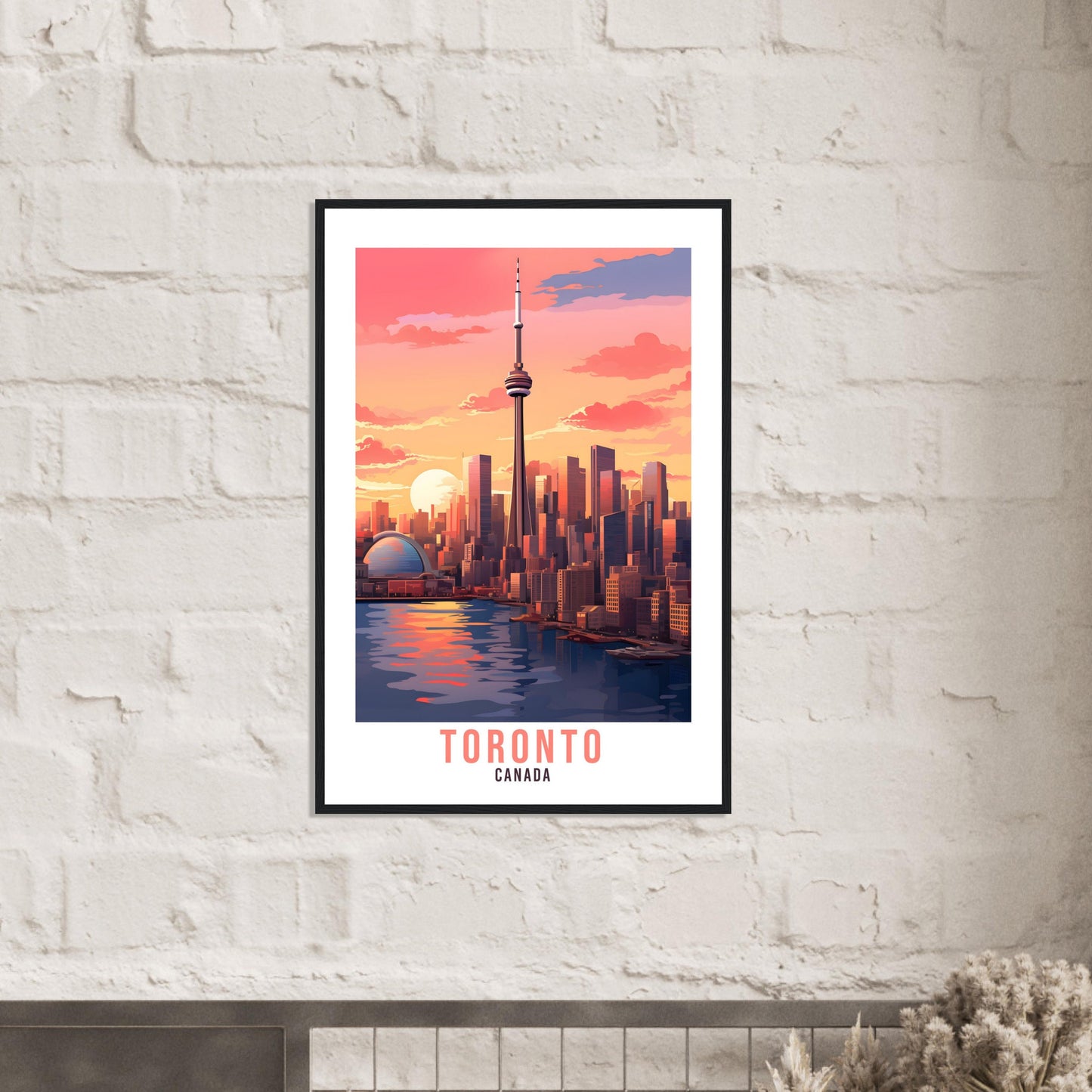 Toronto Travel Print Wall Art Toronto Canada Wall Hanging Home Decoration Toronto Sunset Gift Cityscape Wall Art Print Toronto Canada Poster