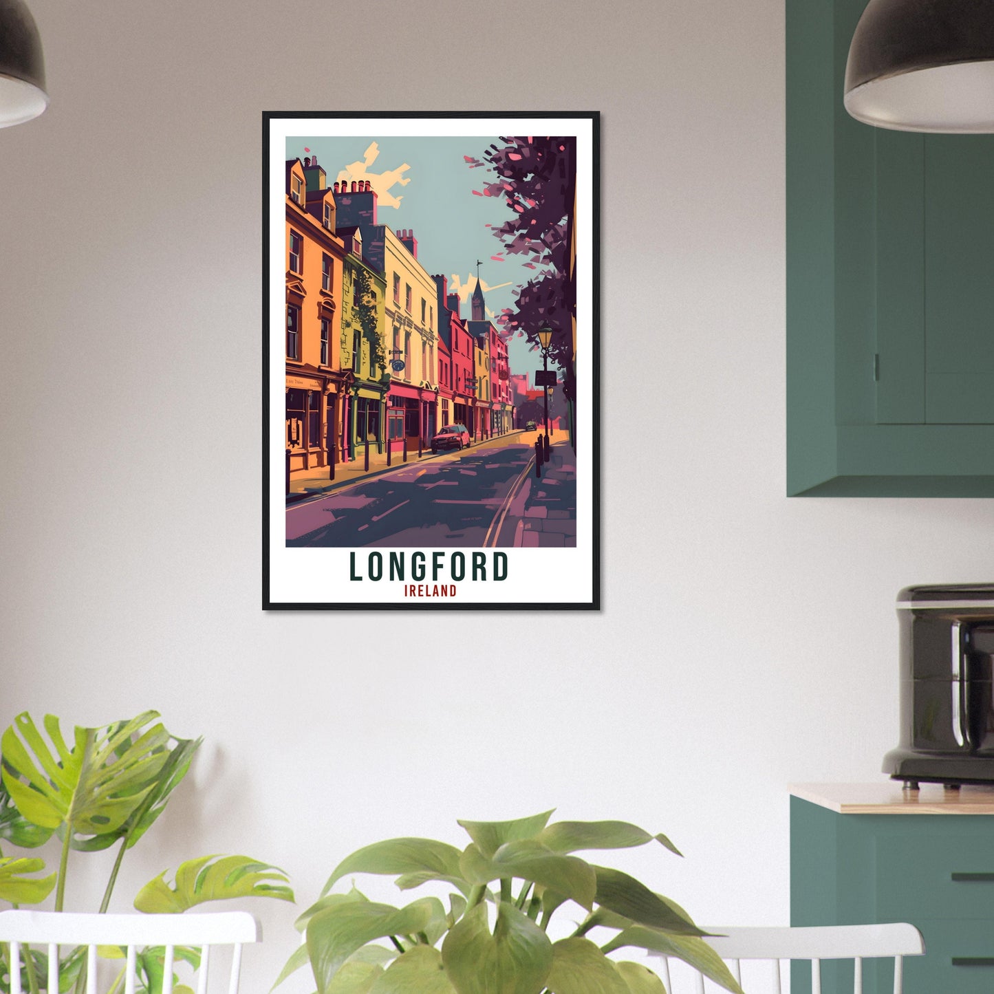 Longford Travel Print Ireland Wall Art Wall Hanging Home Living Décor Longford Gift Art Lovers Gift Irish Artwork Gift Ireland Travel Poster