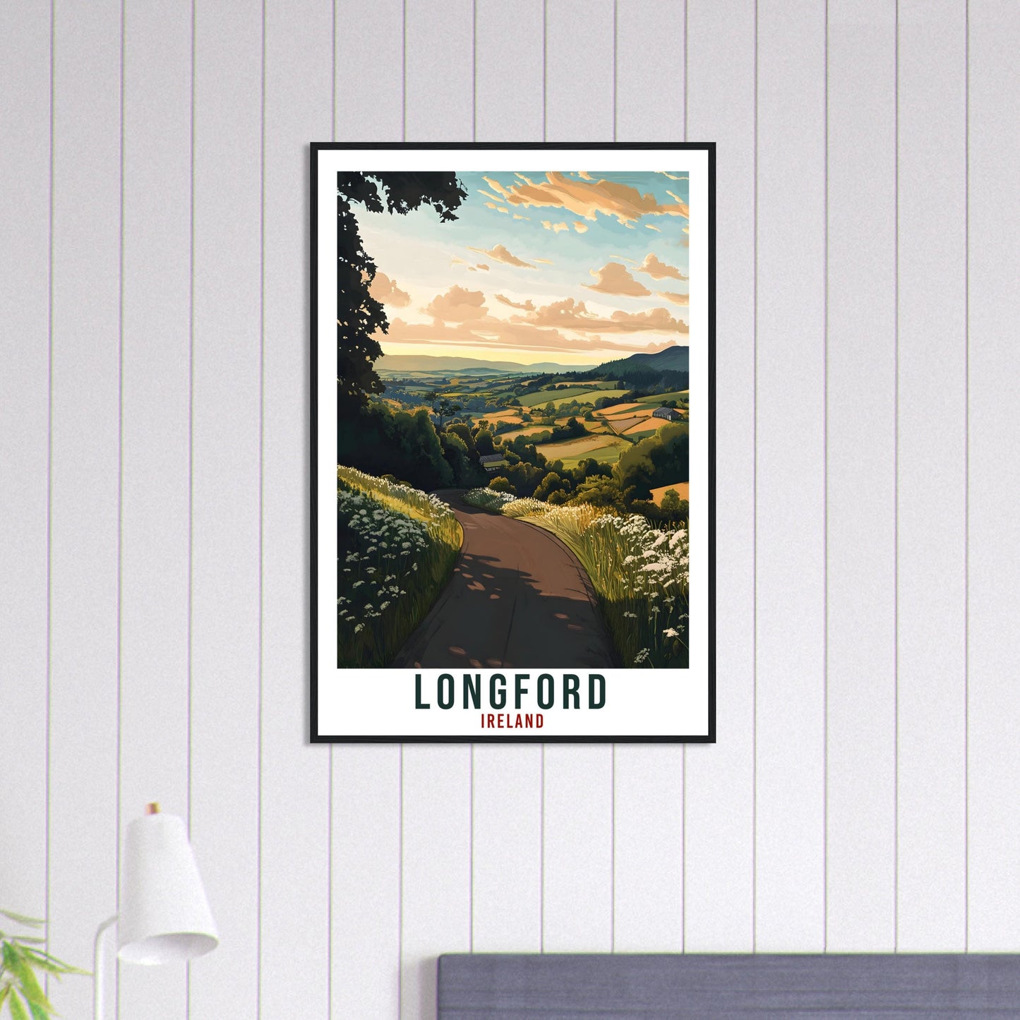 Longford Travel Print Ireland Home Decor Longford Wall Art Gift Wall Hanging Art Lover Longford Irish Artwork Travel Poster Ireland Travel