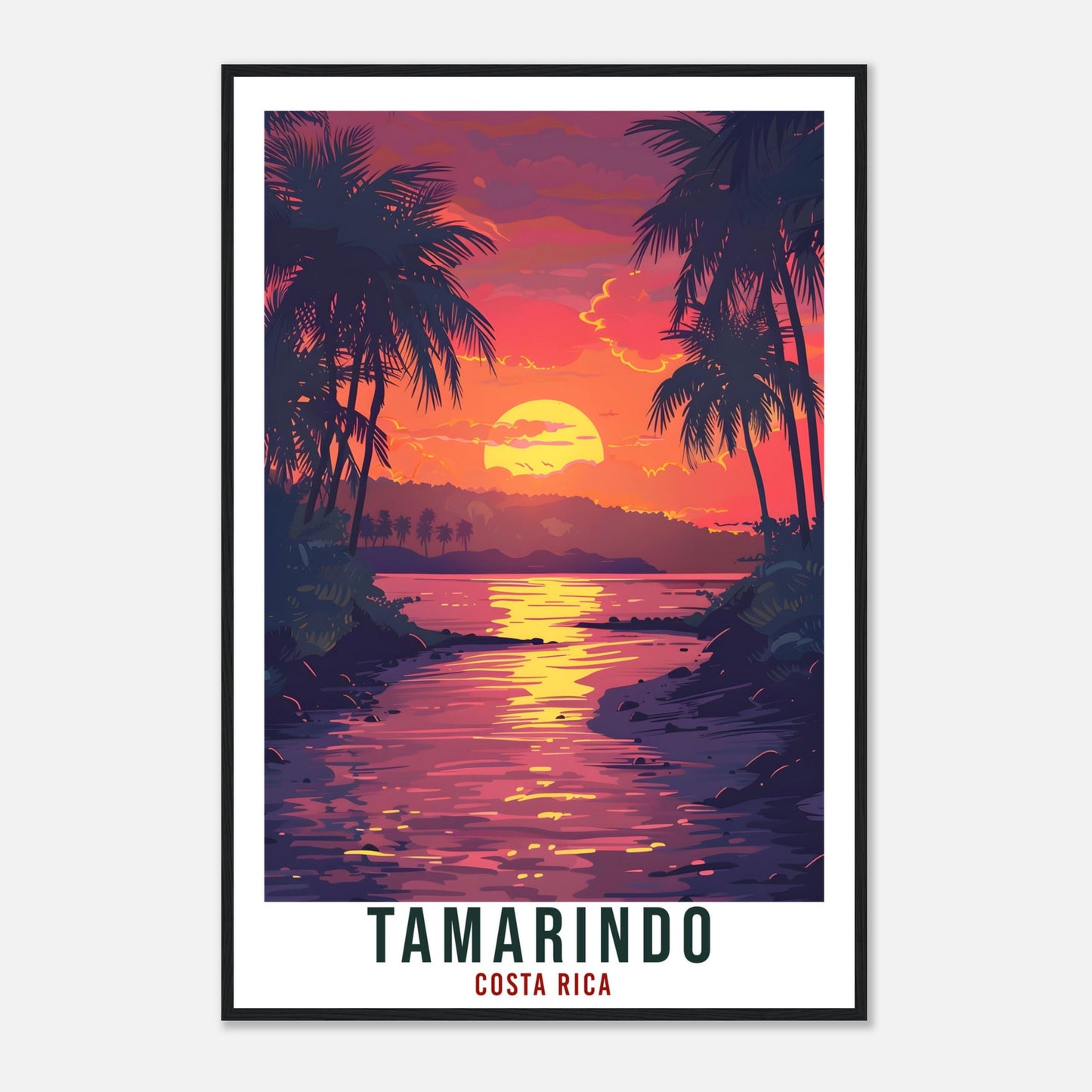 Tamarindo Costa Rica Travel Print Wall Art Wall Hanging Home Décor Tamarindo Gift Landmark Artwork Travel Art Costa Rica City Travel Poster