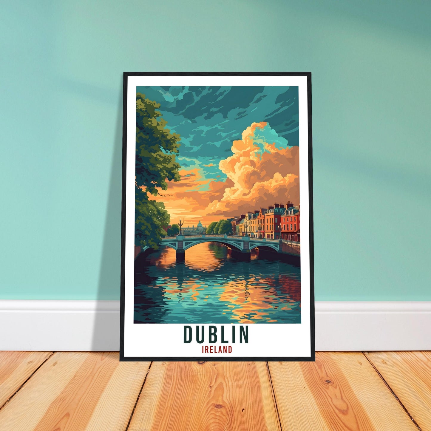 Dublin Travel Print Ireland Home Decoration Irish Dublin Wall Art Gift Wall Hanging Art Lover Irish Artwork Ireland Dublin Travel Poster