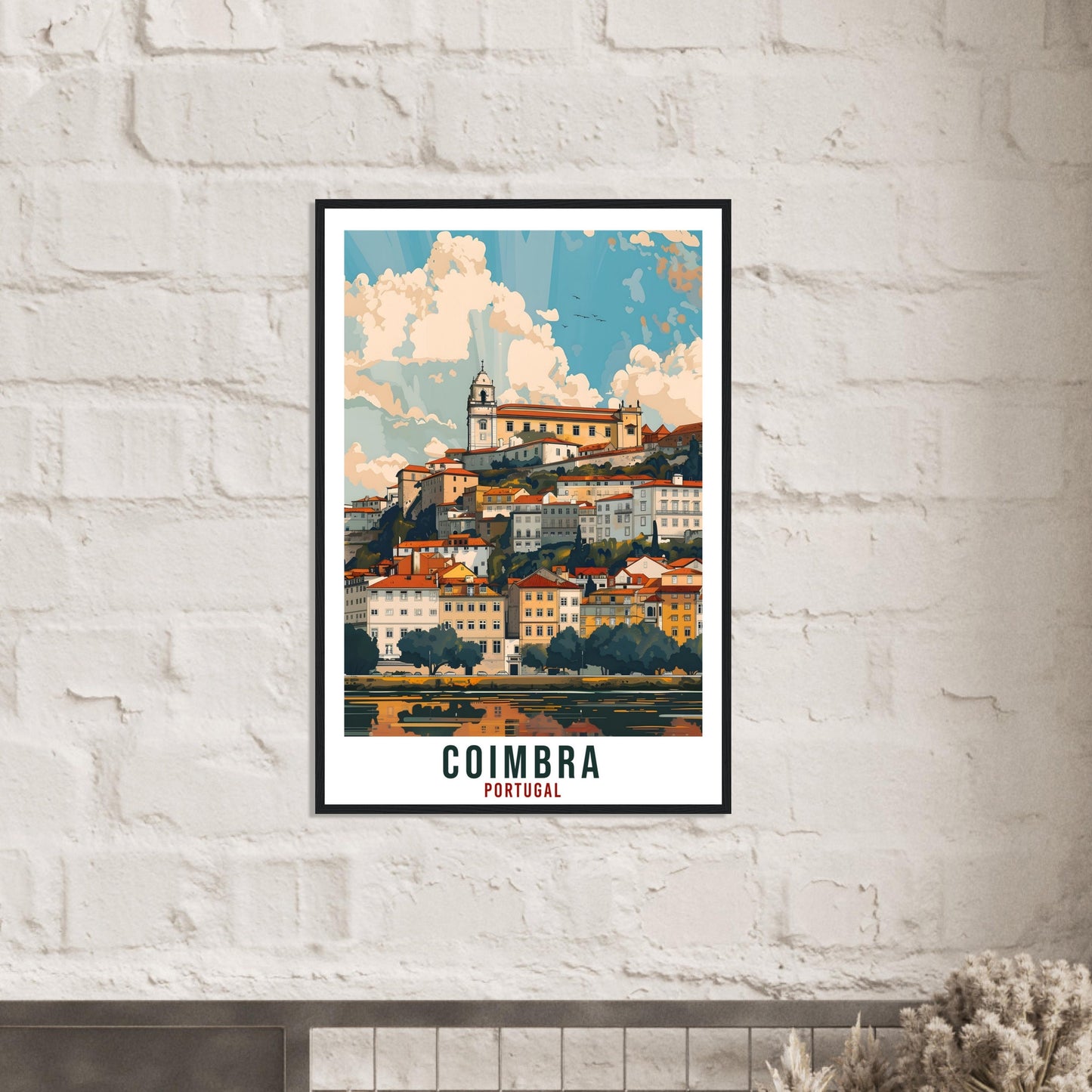 Coimbra Travel Print Portugal Wall Art Wall Hanging Home Décor Coimbra Gift Portugal Landmark Artwork Gift Portugal Coimbra Travel Poster