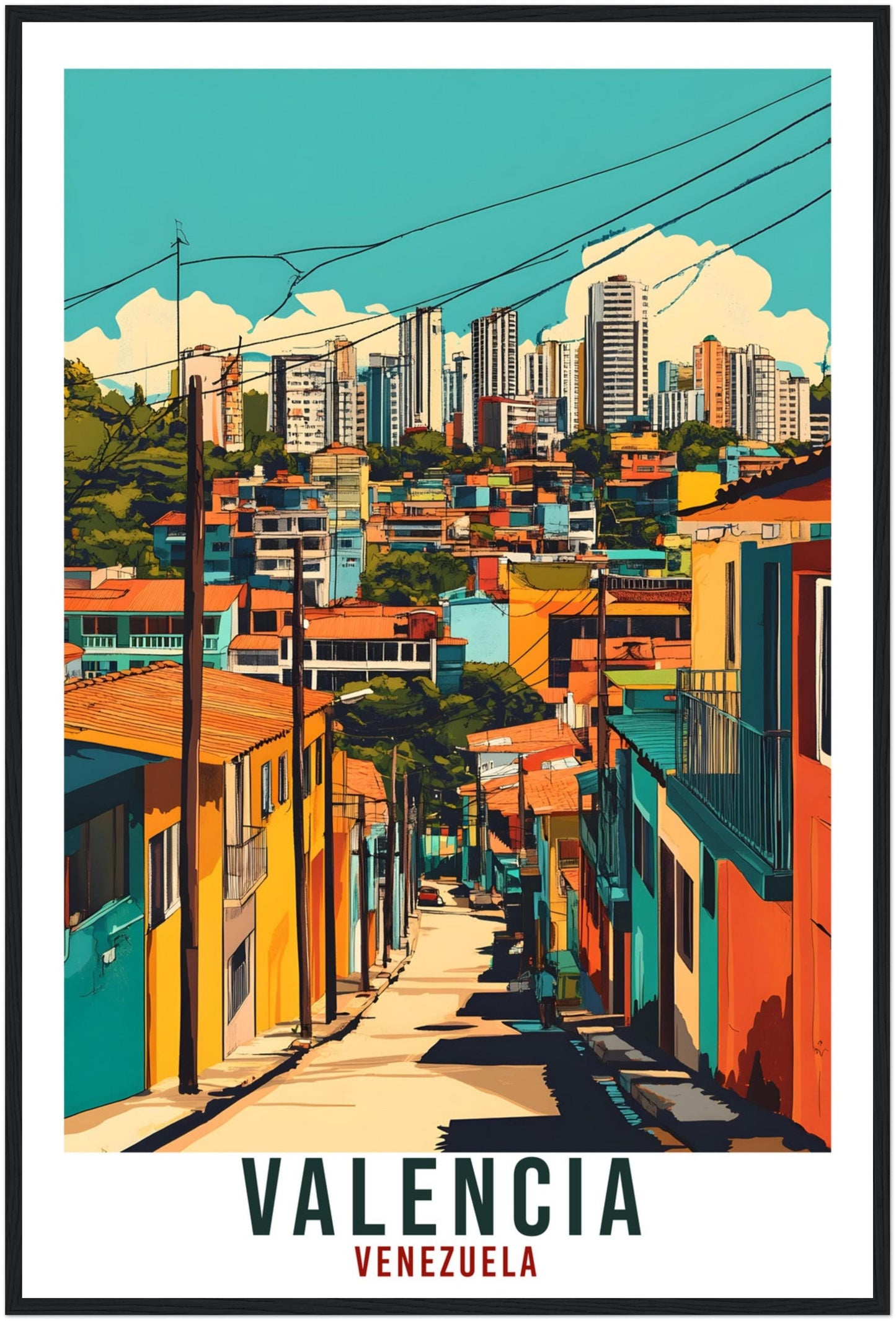 Valencia Travel Print Venezuela Decor Valencia Wall Art Gift Wall Hanging Art Lover Valencia Venezuelan Artwork Travel Poster Travel Art