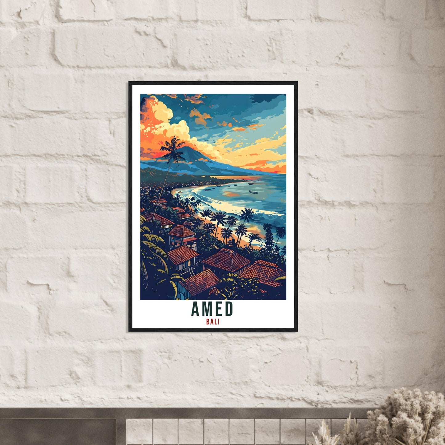 Amed Bali Travel Print Bali Wall Art Wall Hanging Home Décor Amed Gift Landmark Bali Artwork Travel Art Indonesia Amed Beach Travel Poster