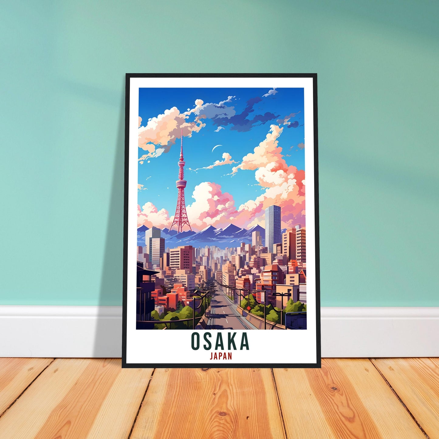 Osaka Japan Travel Print Home Decoration Osaka Wall Art Gift Wall Hanging Art Lover Japanese Artwork Japan Osaka Travel Poster City Print