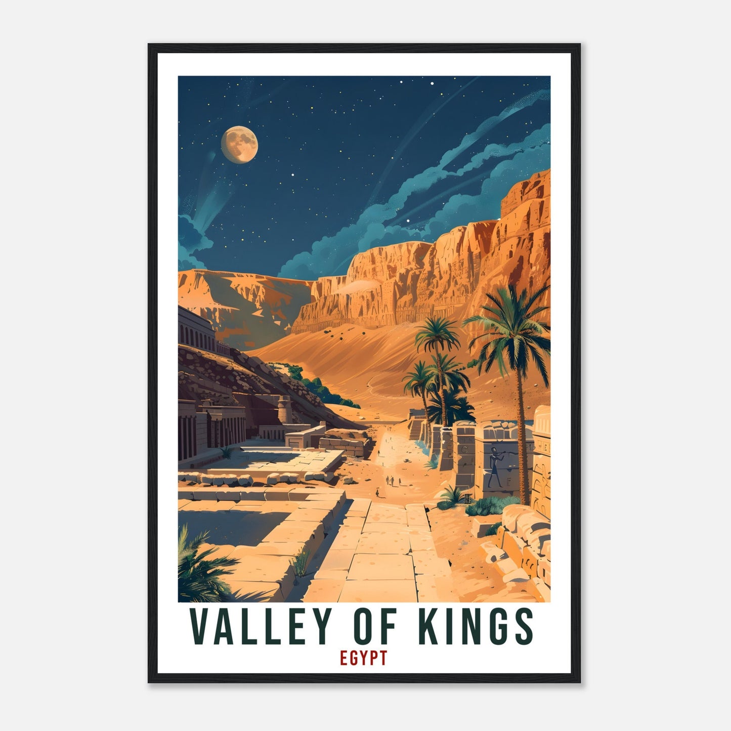 Valley Of Kings Egypt Travel Print Wall Art Wall Hanging Home Décor Valley Of Kings Gift Art Lovers Egypt Artwork Gift Print African Poster