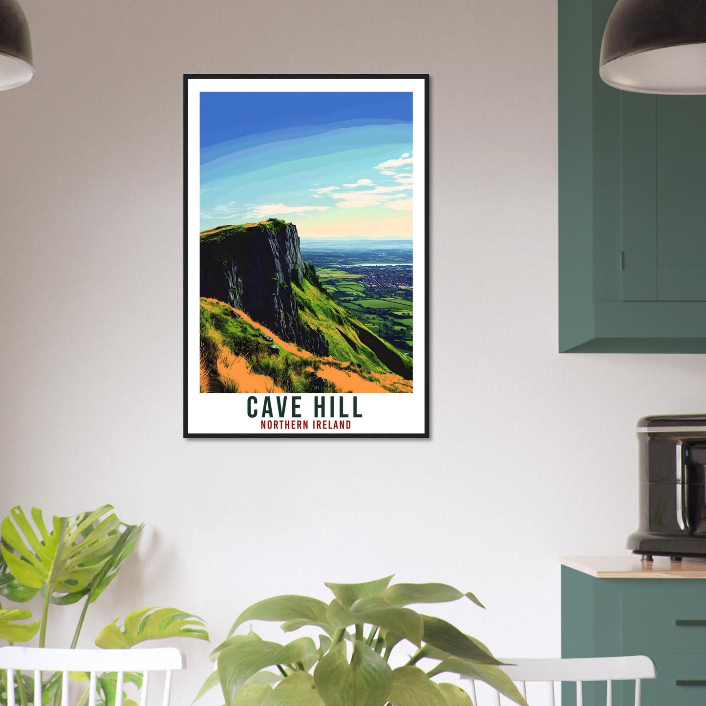 Cave Hill Travel Print Northern Ireland Home Decor Cave Hill Wall Art Gift Wall Hanging Art Lover Cave Hill Irish Artwork Travel Poster NI