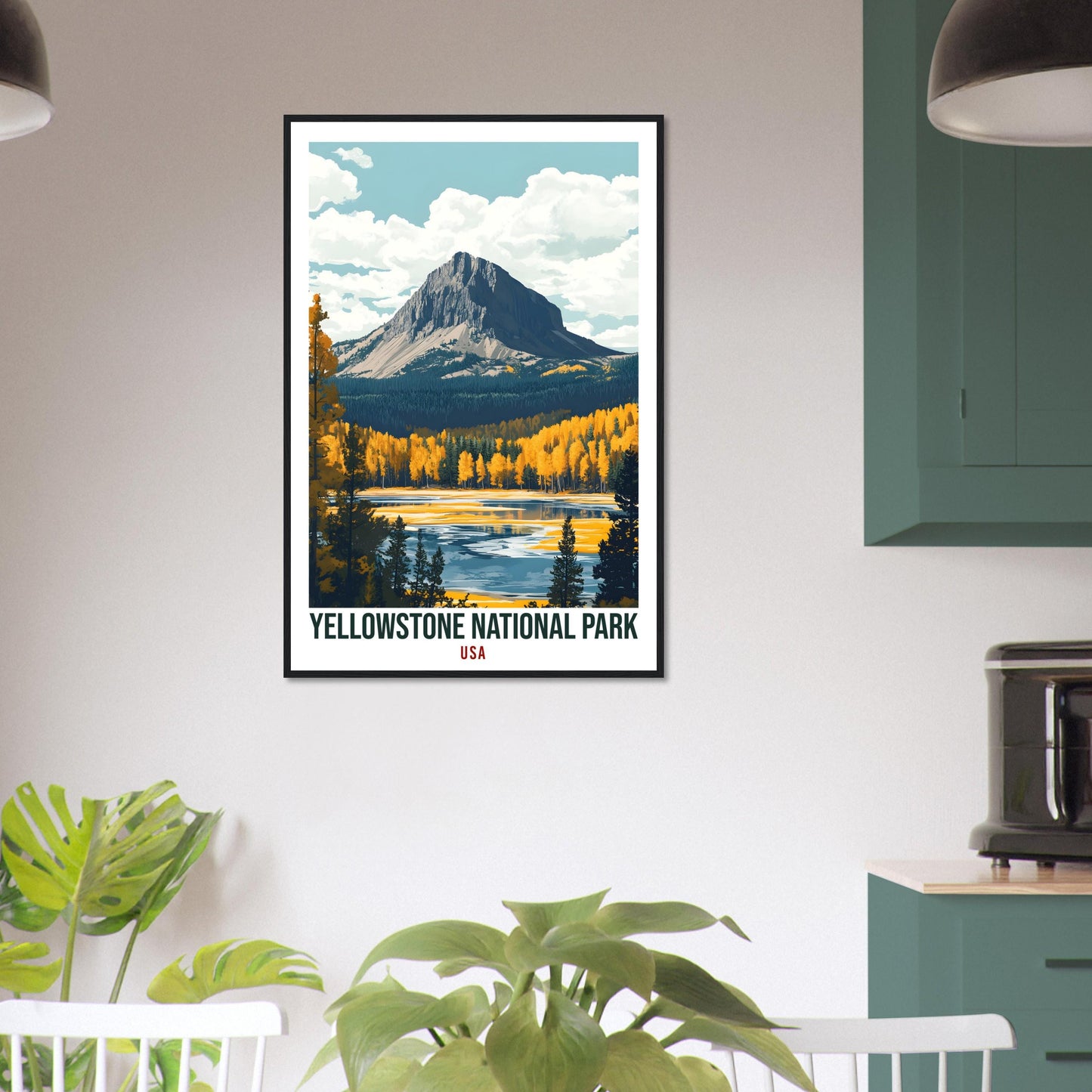 Yellowstone National Park USA Travel Print Wall Art Wall Hanging Décor Yellowstone National Park Gift Travel Art USA Artwork Travel Poster