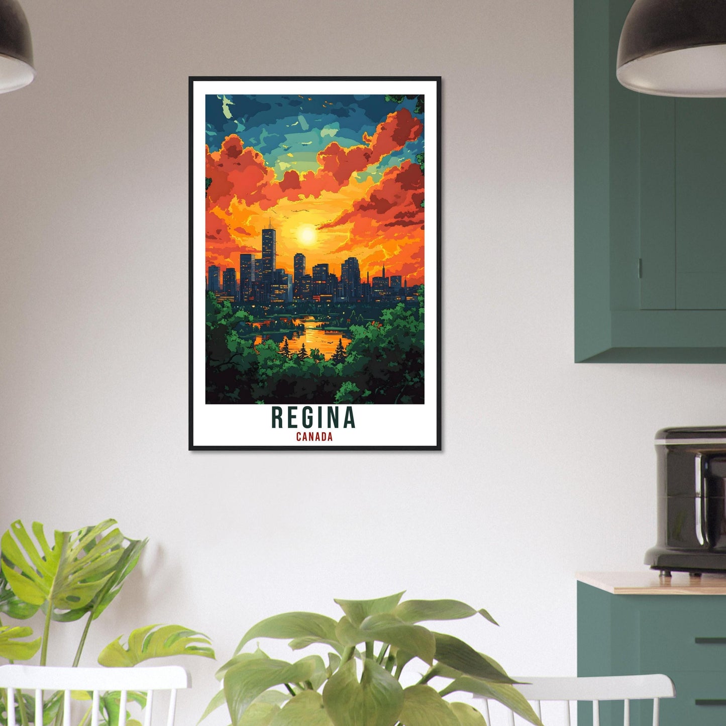 Regina Travel Print Canada Home Decor Regina Wall Art Gift Wall Hanging Art Lover Regina Canadian Artwork Travel Poster Saskatchewan Art