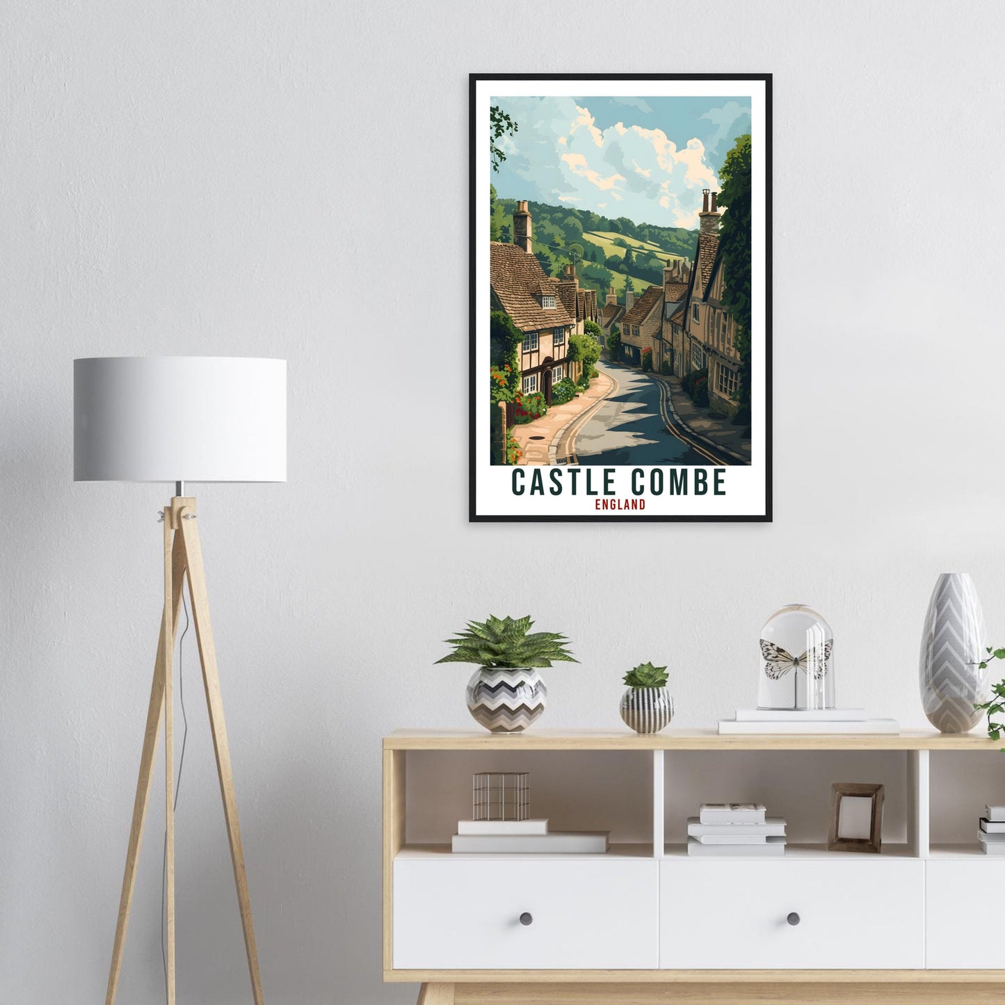 Castle Combe Travel Print England Wall Art England Wall Hanging Home Décor Gift Art Lovers English Artwork Gift Print Castle Combe Poster