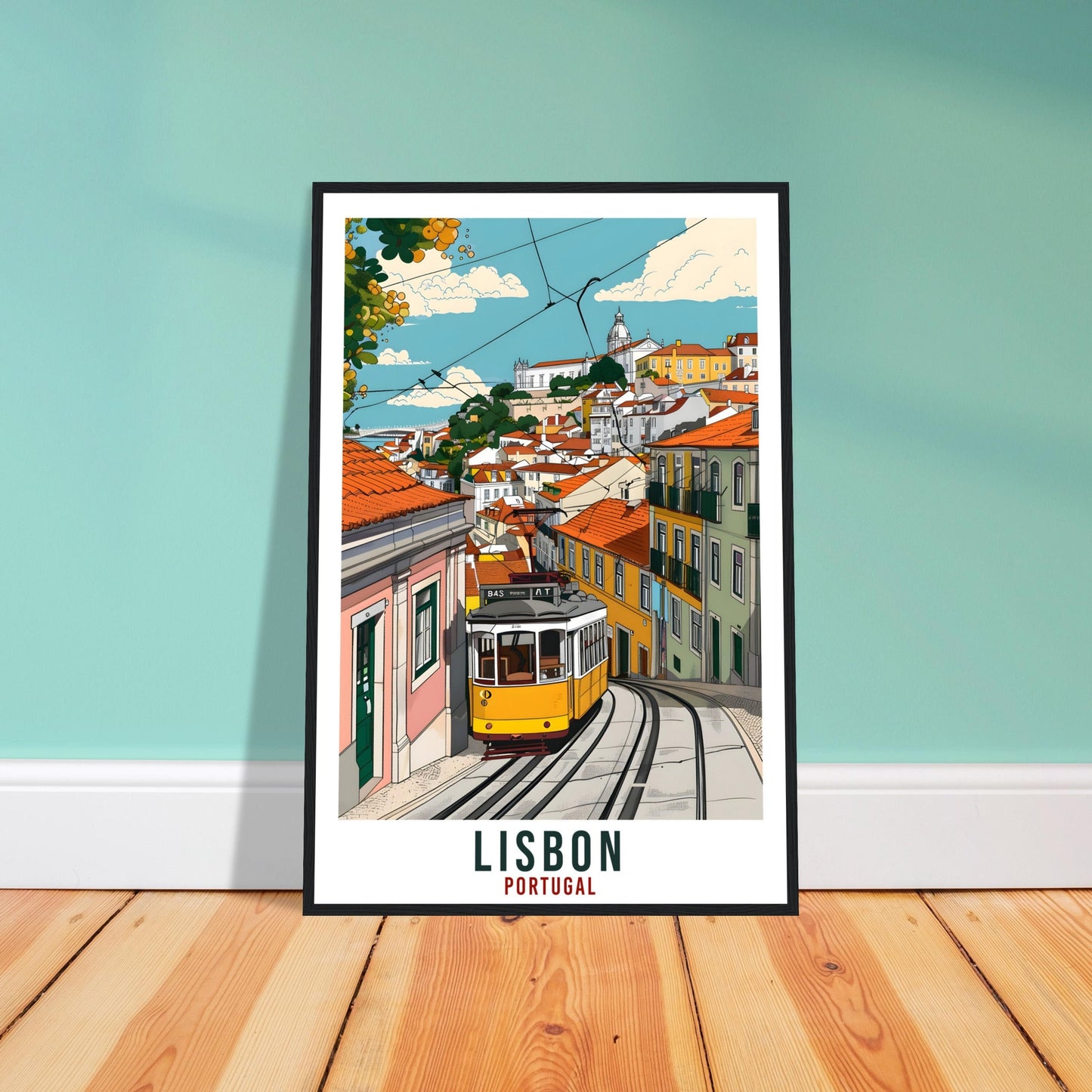 Lisbon Travel Print Home Decoration Wall Art Gift Lisbon Wall Hanging Art Lover Portugal Artwork Lisbon Portugal Travel Poster Holiday Print