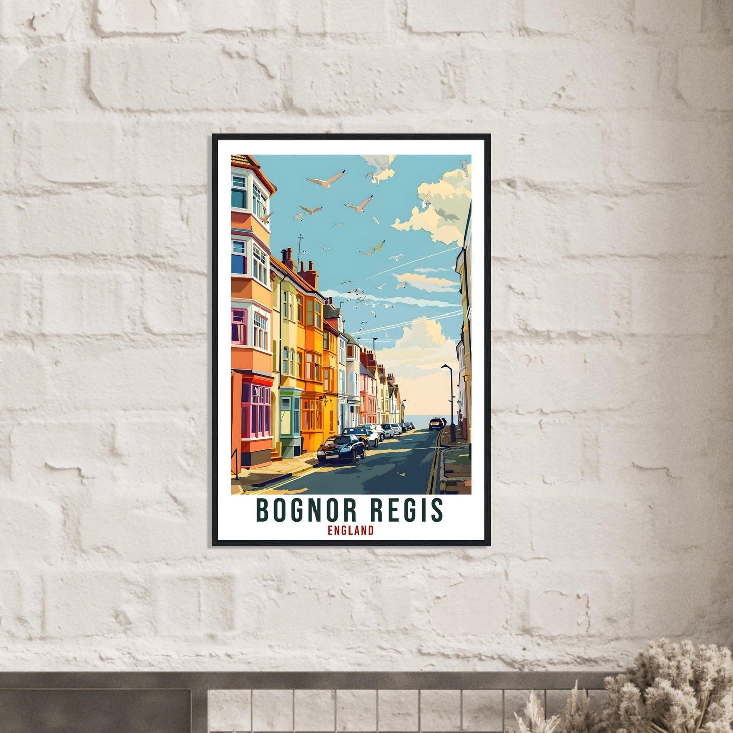 Bognor Regis Travel Print Wall Art Wall Hanging Home Living Décor Bognor Regis Gift Art Lovers UK Artwork Gift Print England Travel Poster