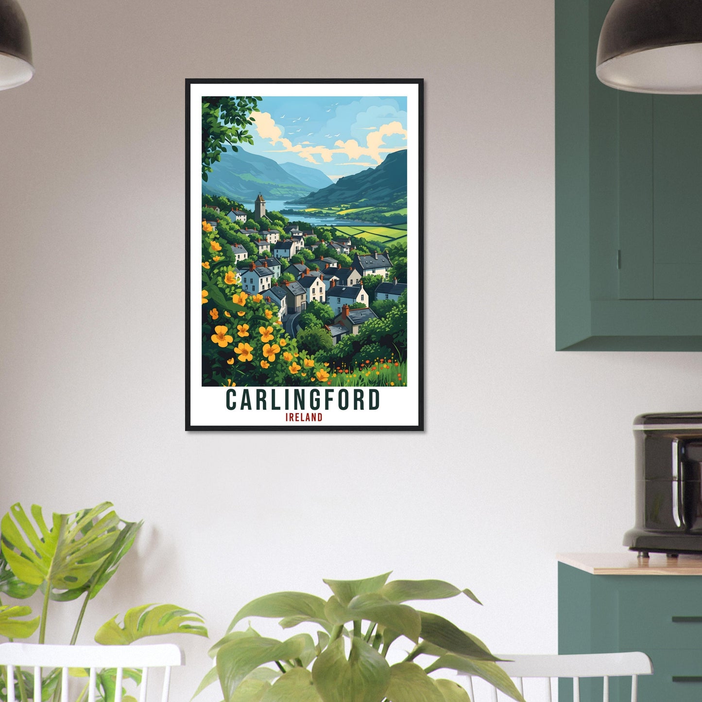 Carlingford Travel Print Ireland Home Decoration Ireland Wall Art Gift Wall Hanging Art Lover Irish Artwork Carlingford Irish Travel Poster