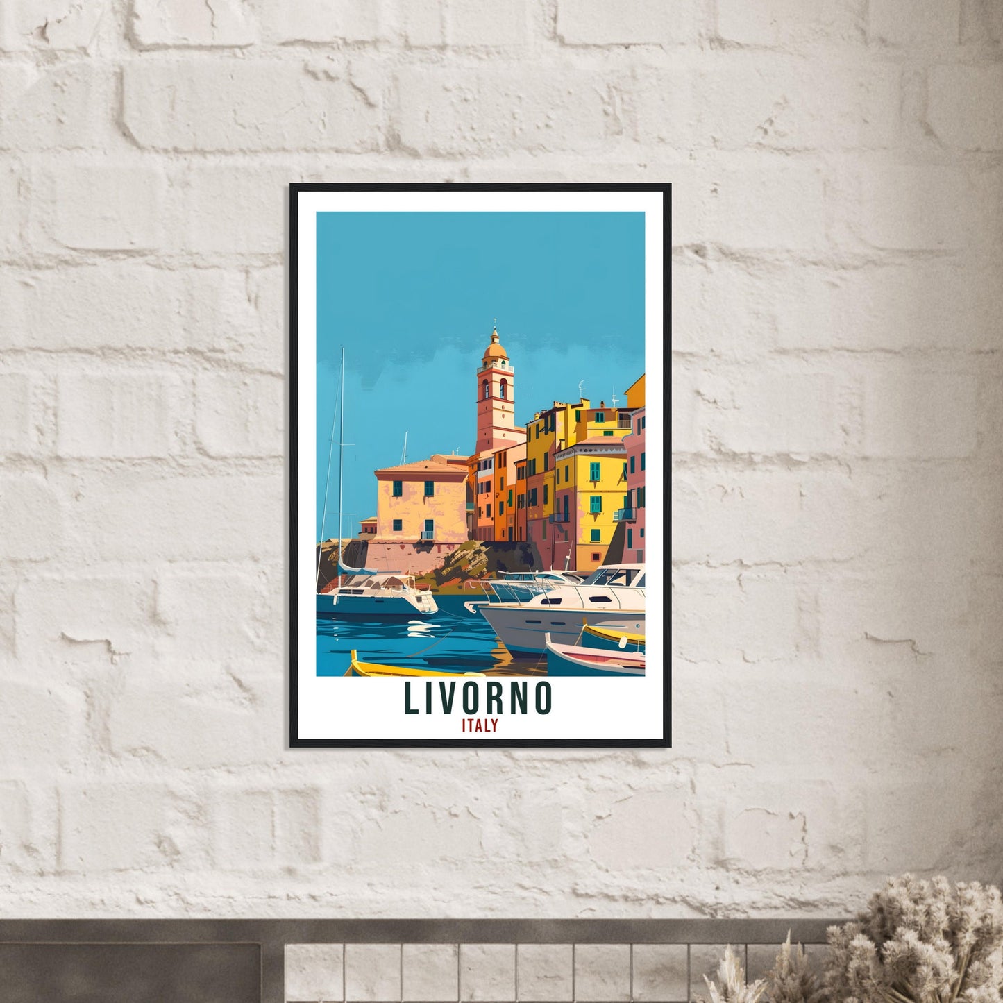 Livorno Travel Print Italy Wall Art Wall Hanging Home Living Décor Livorno Gift Art Lovers Gift Italy Artwork Gift Italian Travel Poster